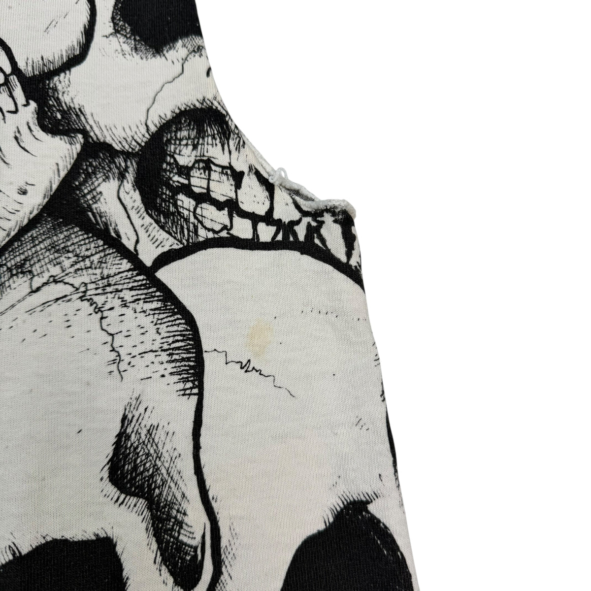 Vintage Deadly Ts Skull All Over Print Tank Top White/Black