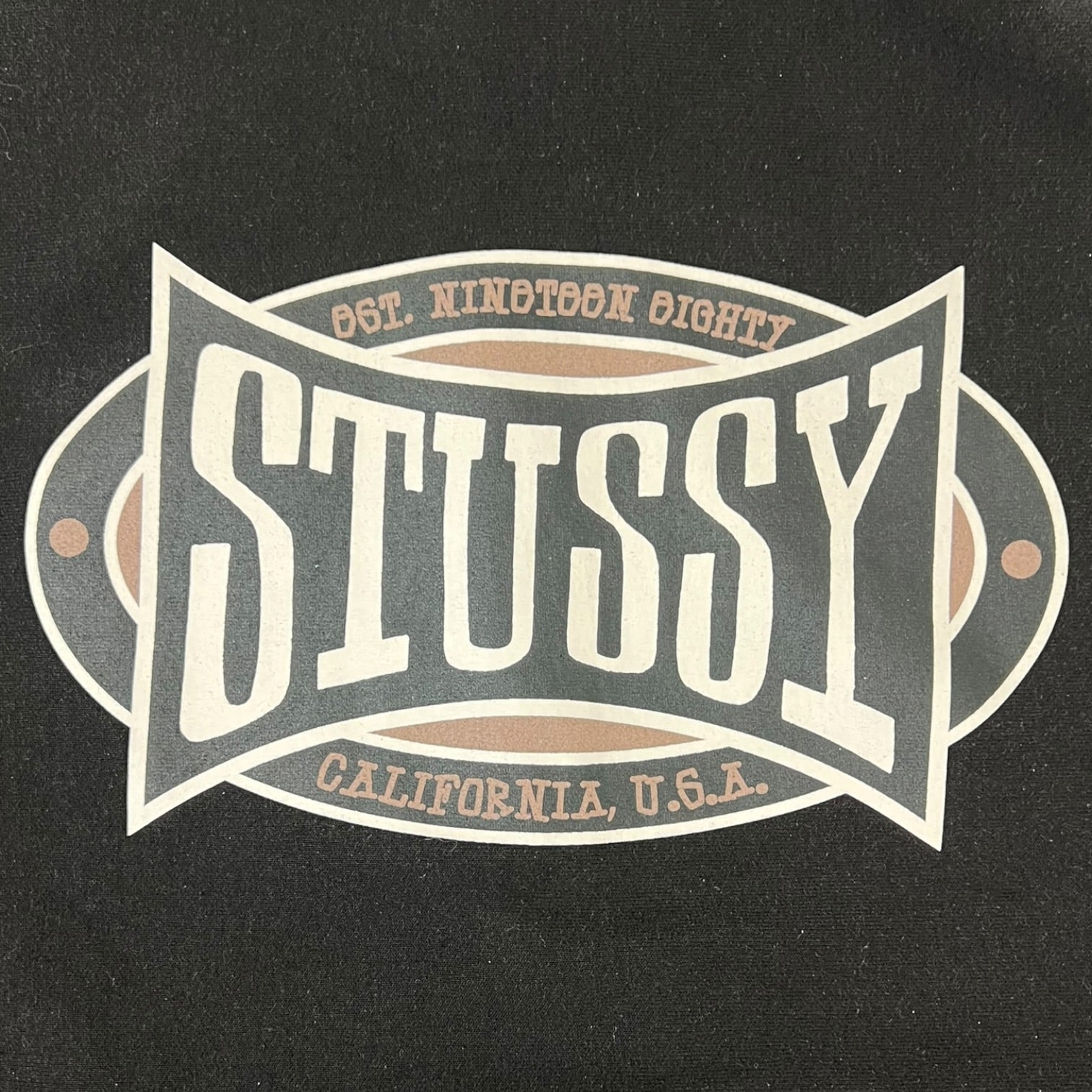Stussy Champion Oval Zip Hoodie Black
