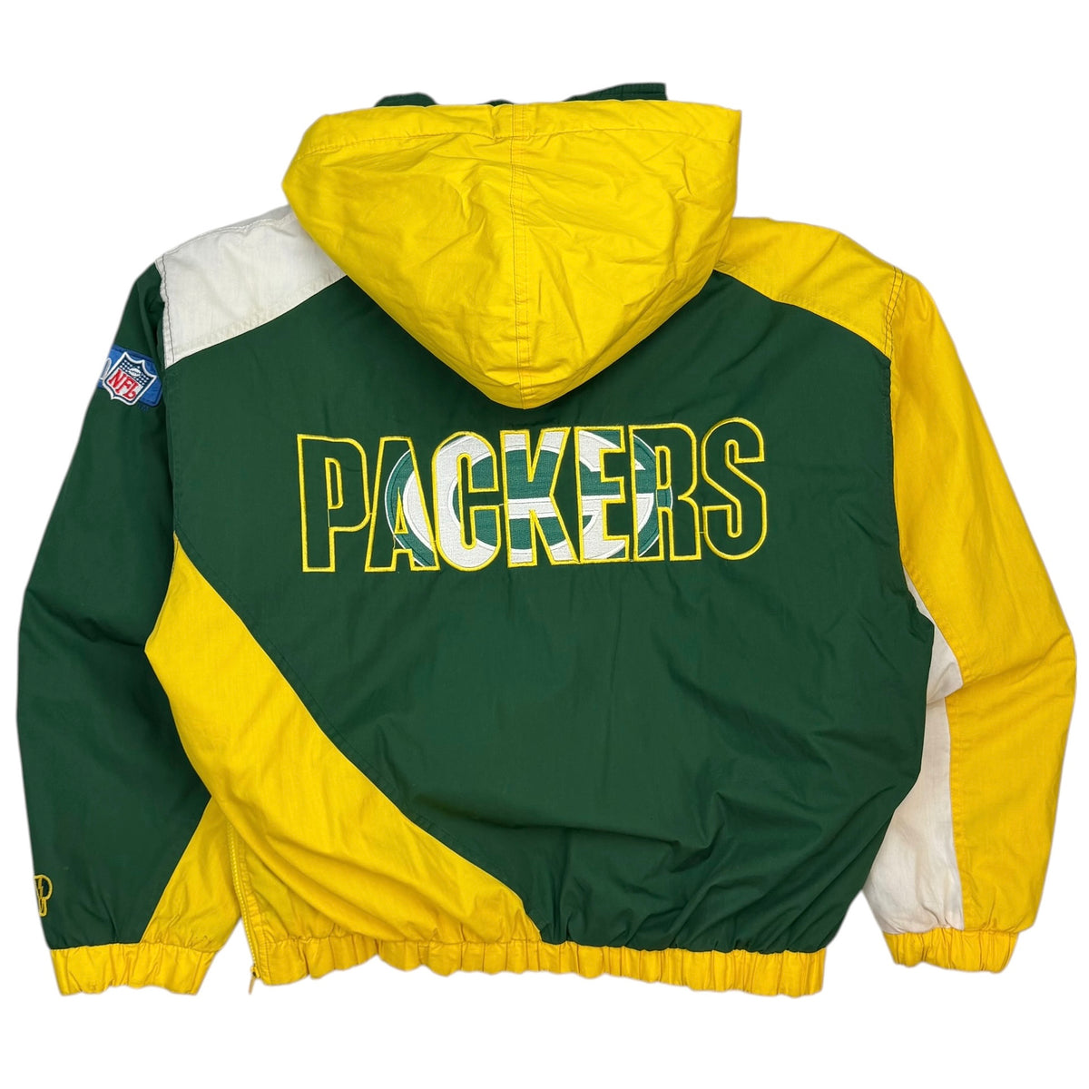 Vintage Greenbay Packers NFL Pro Player Quarter Zip Jacket Green/Yellow