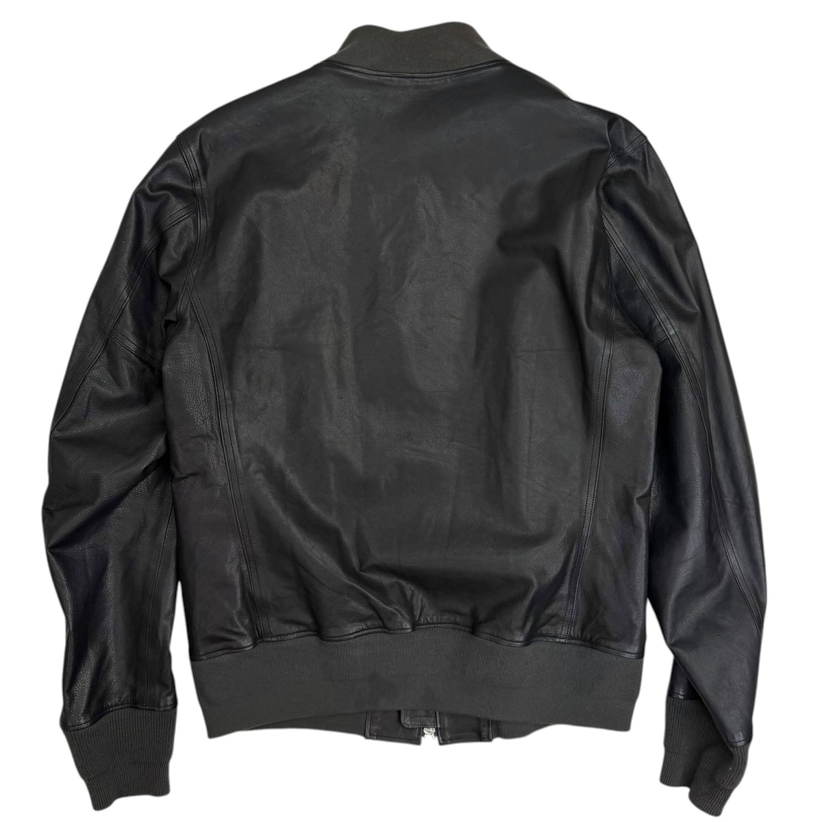 Nonnative Lightweight Leather Bomber Jacket Black