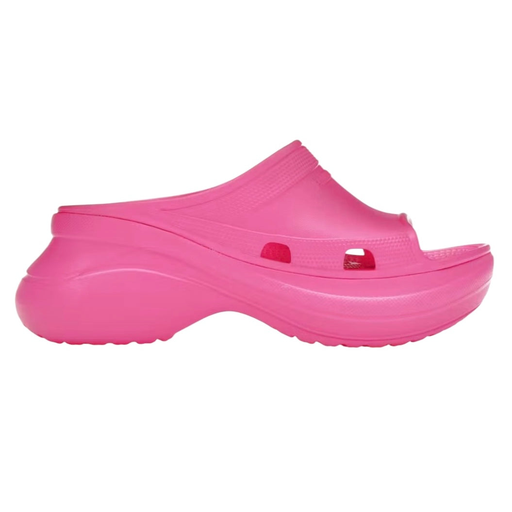(W) Balenciaga X Crocs Pool Slide Sandals Hot Pink (Used)