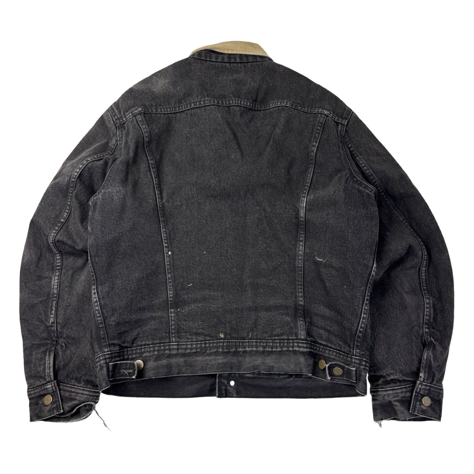 Vintage Storm Rider Mustang Denim Trucker Jacket Washed Black