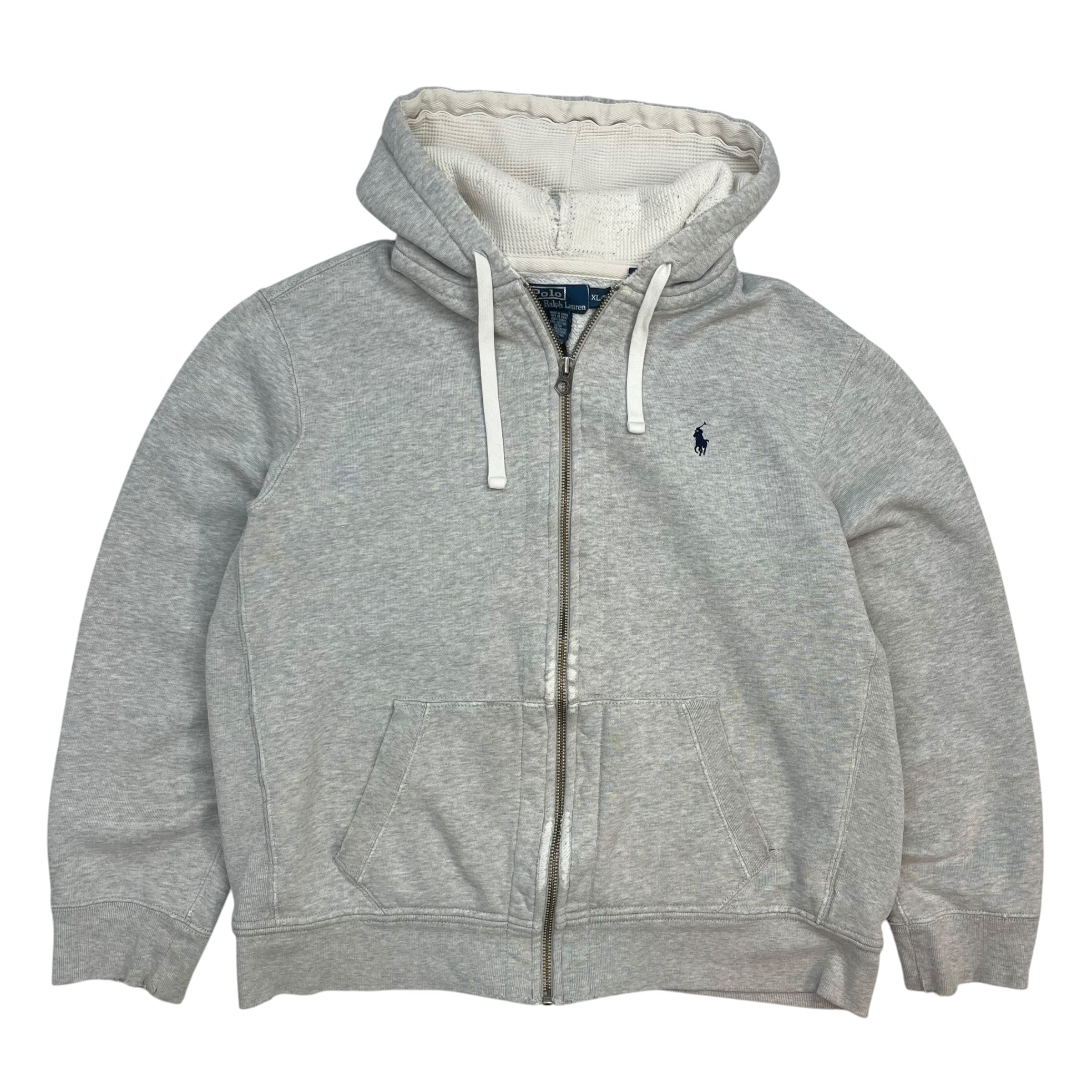 トップス Ralph Lauren 90s zip-up parker Vintage Polo Ralph Lauren Zip Up Sweater Grey