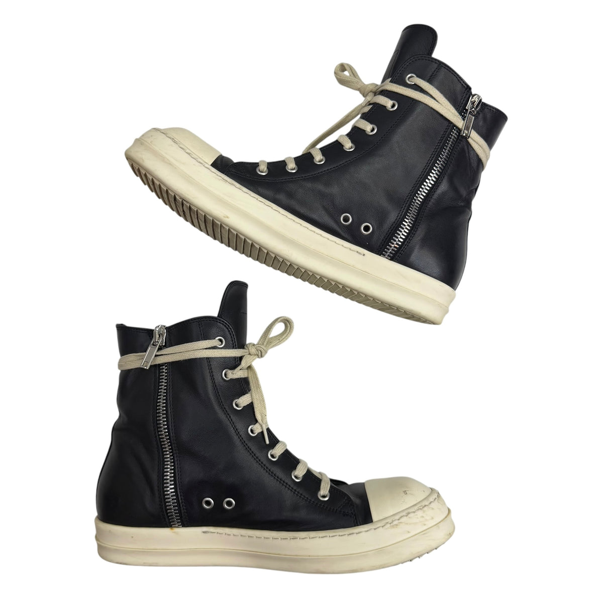 Rick Owens Ramone Hollywood Leather Milk/Black