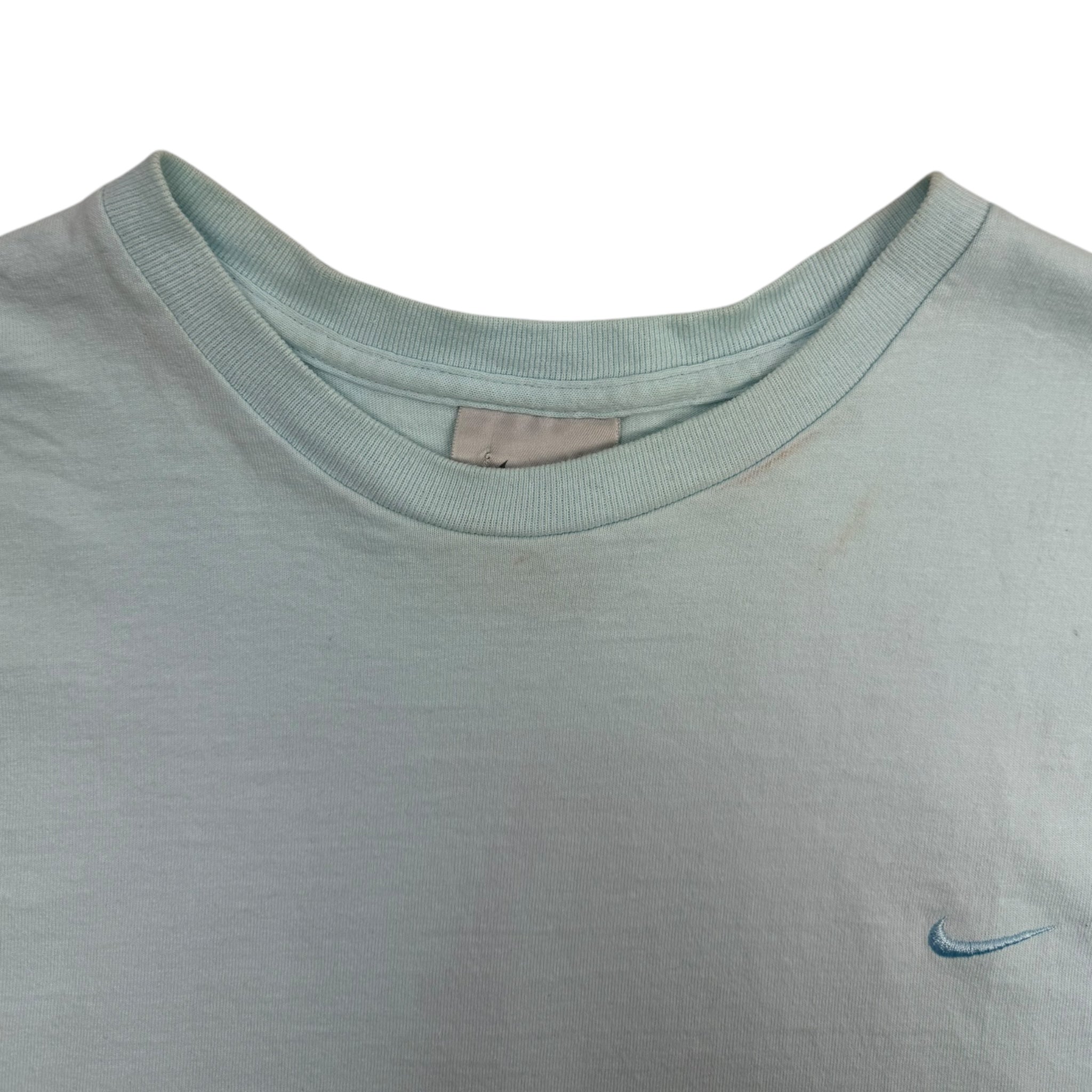 Vintage Y2K Nike Mini Pocket Swoosh T-Shirt Baby Blue