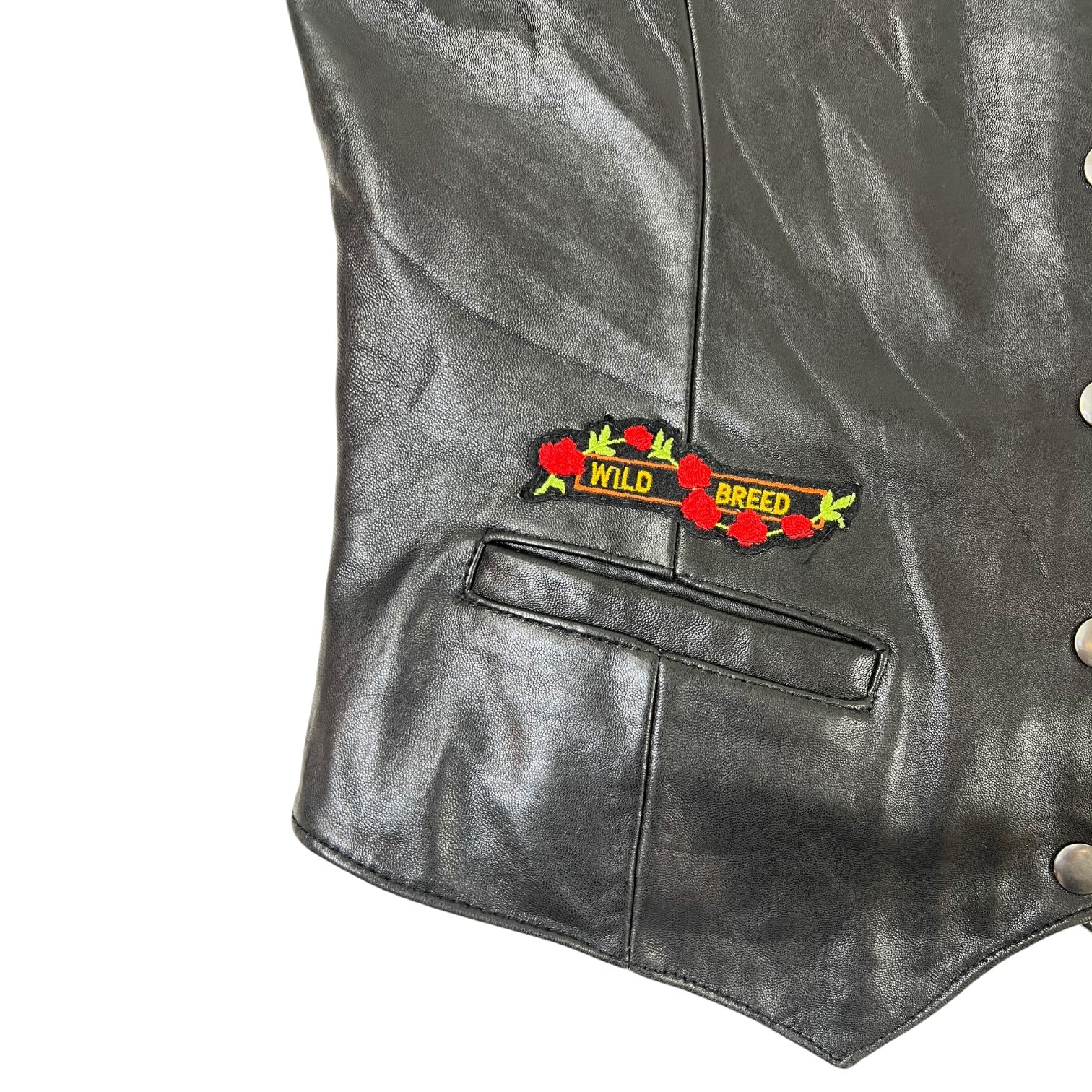 (W) Vintage Harley Davidson “Genuine Lady Rider” Vest Black