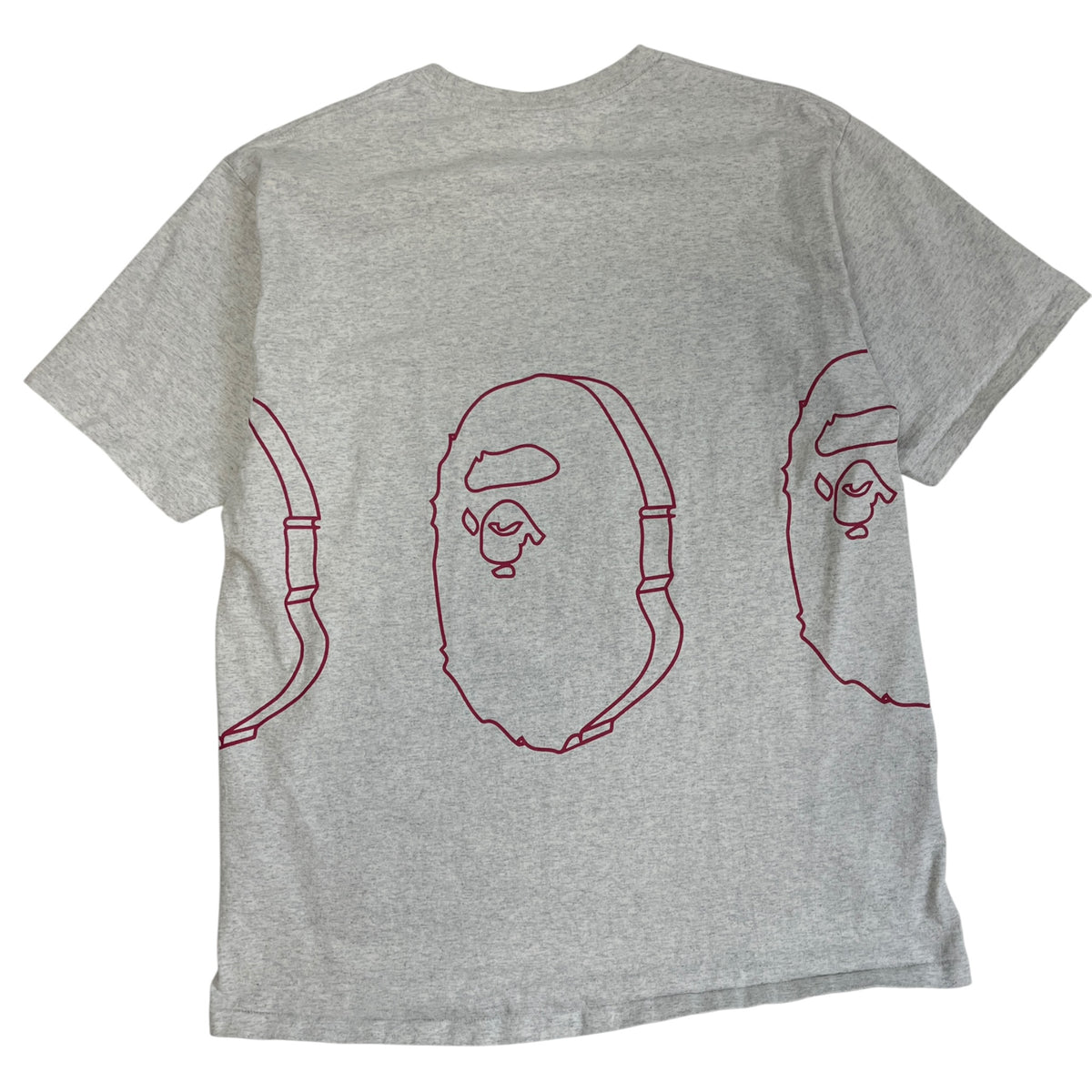 A Bathing Ape Graphic Tee Heather Grey