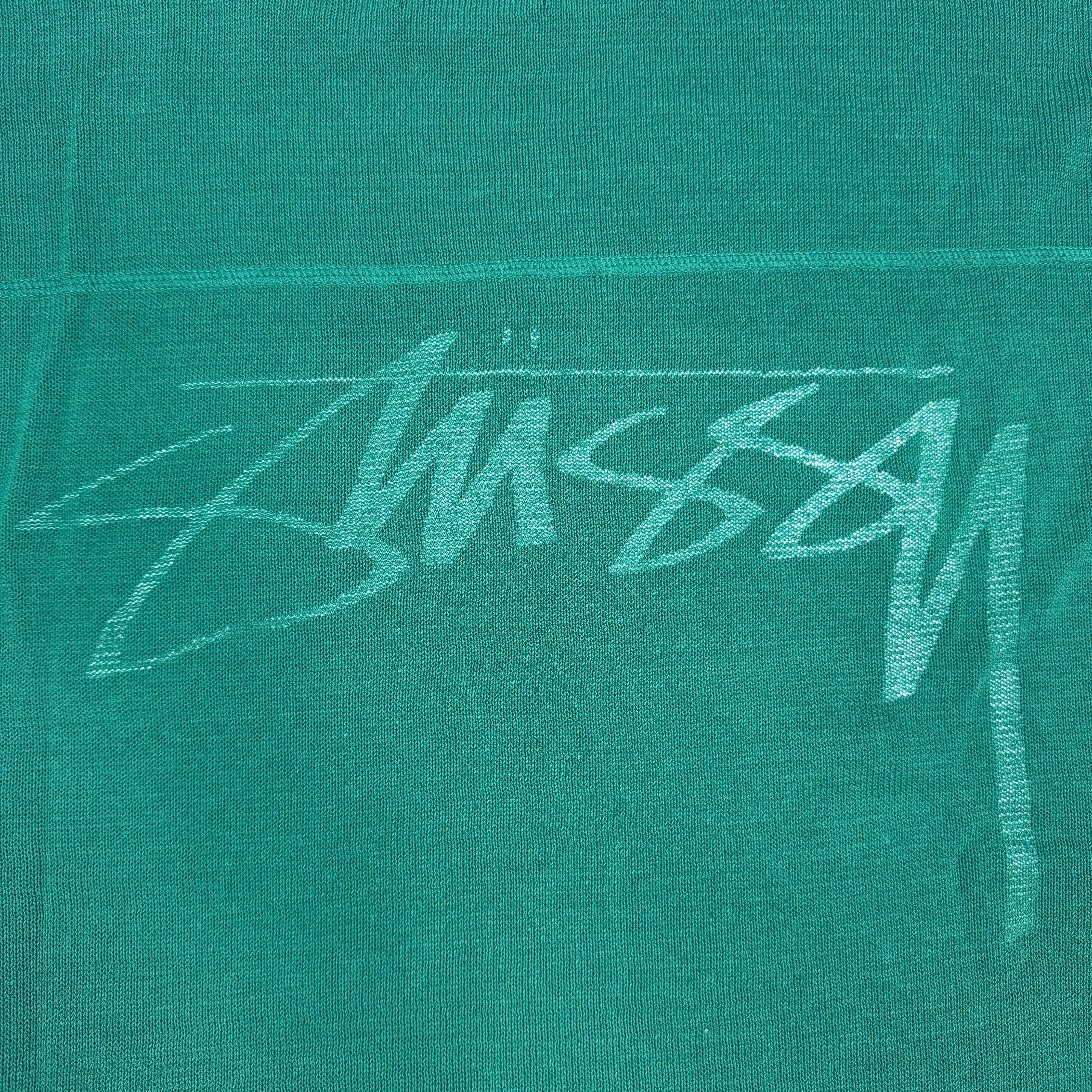 Stussy Tonal Football Knit Sweater Green