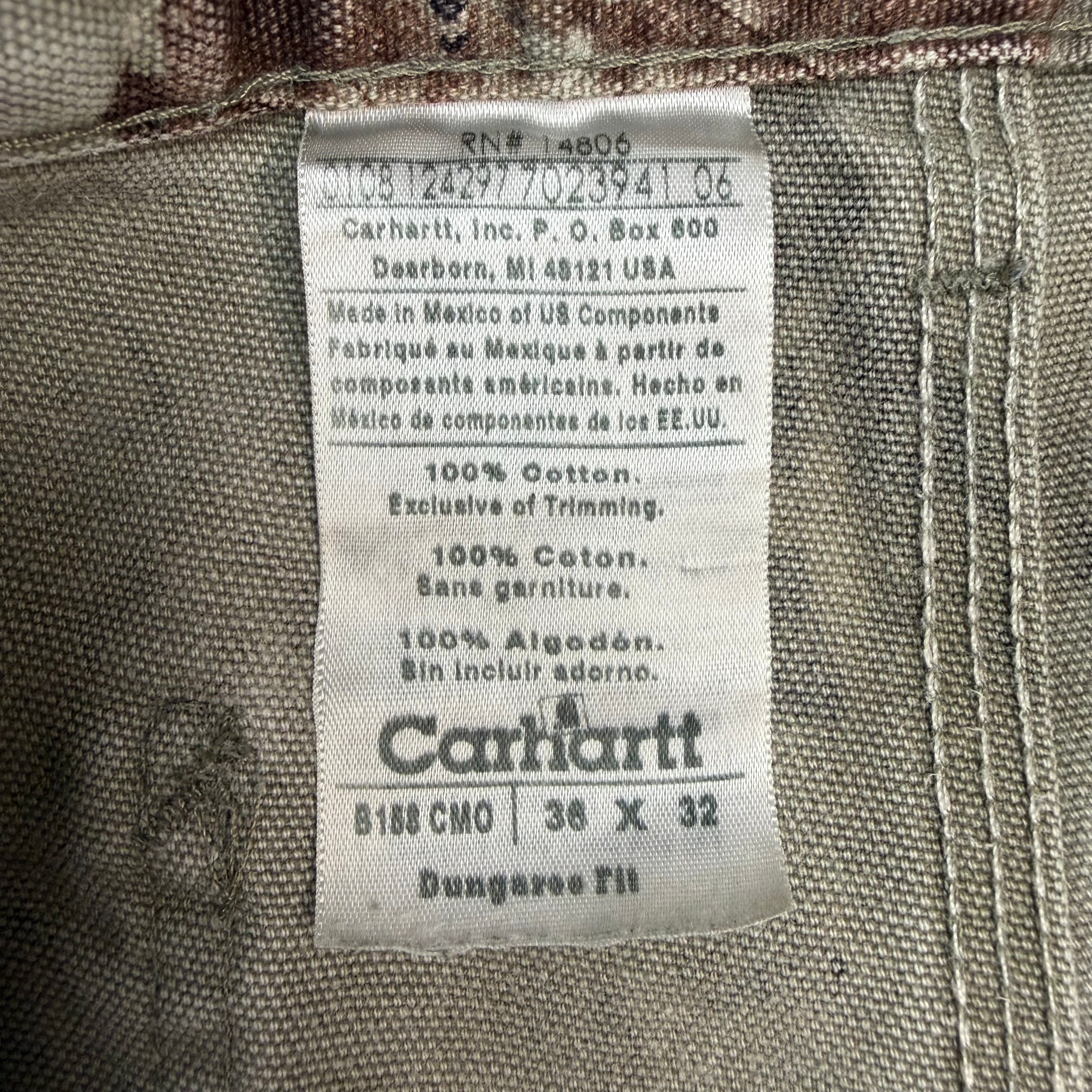 Vintage Carhartt Realtree Dungaree Pants Camo