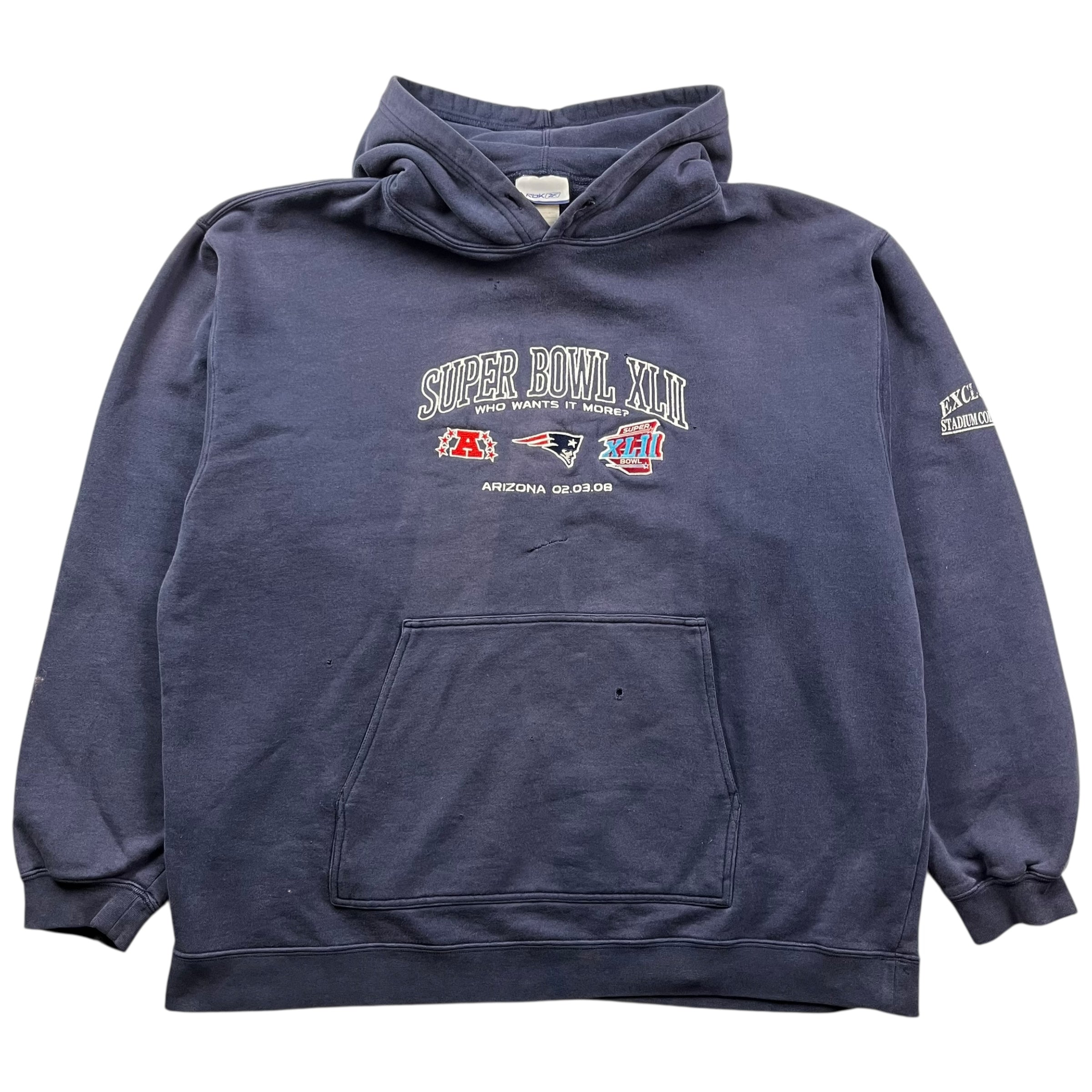 2008 Super Bowl XLII Hoodie Navy Blue