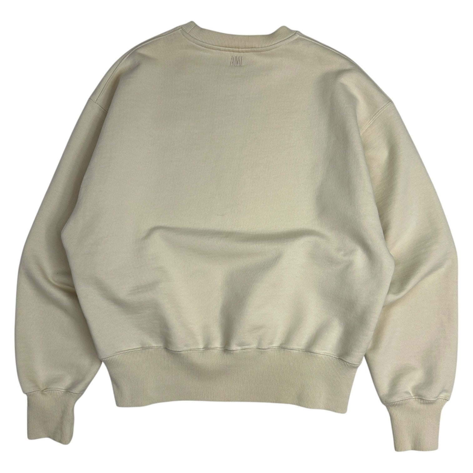 Ami Heart Logo Crewneck Cream