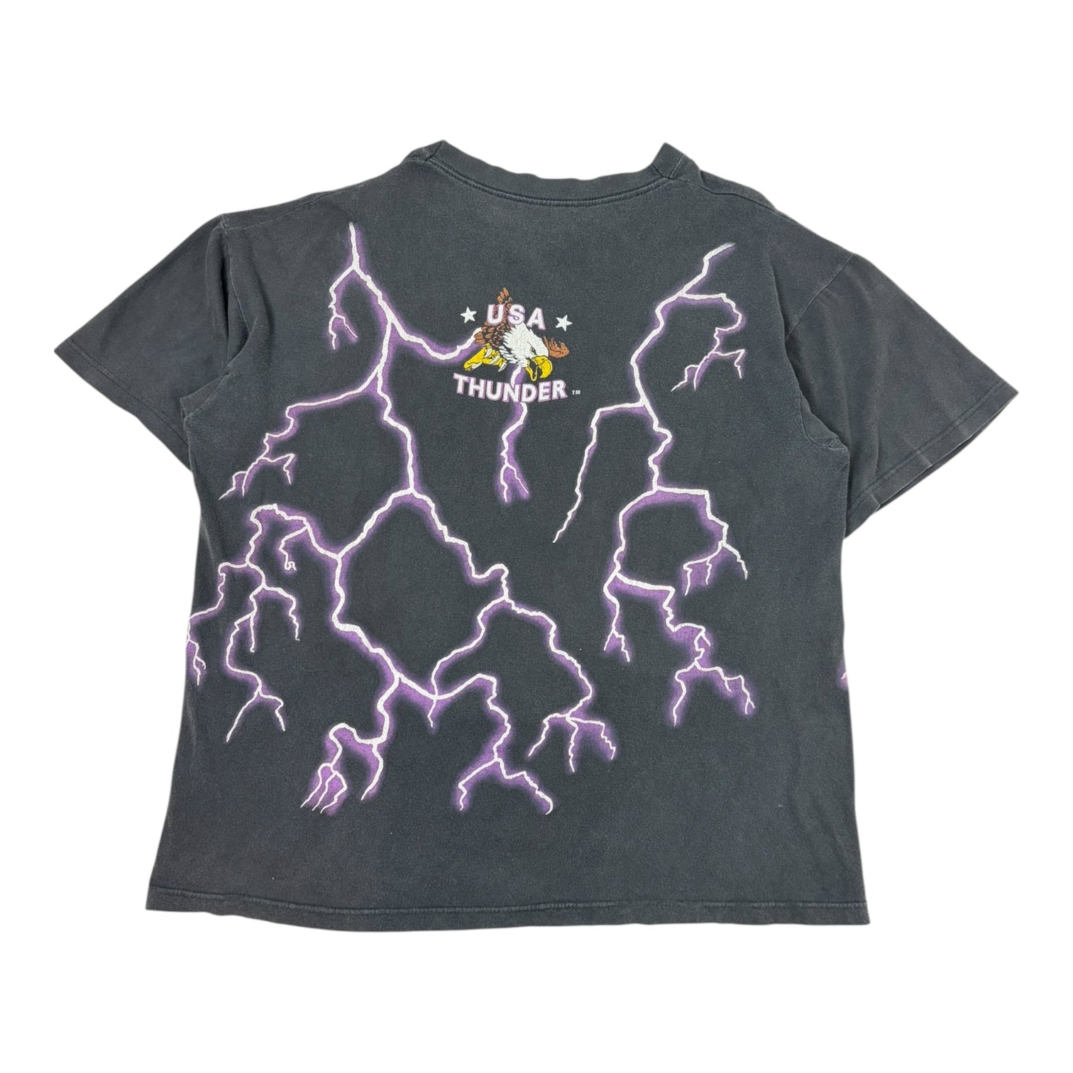 Vintage 1990s American Thunder Wizard T-Shirt Black