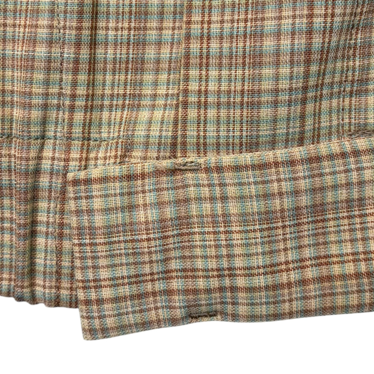 Auralee Hard Twist Wool Double Face Check Blouson Jacket Beige/Green