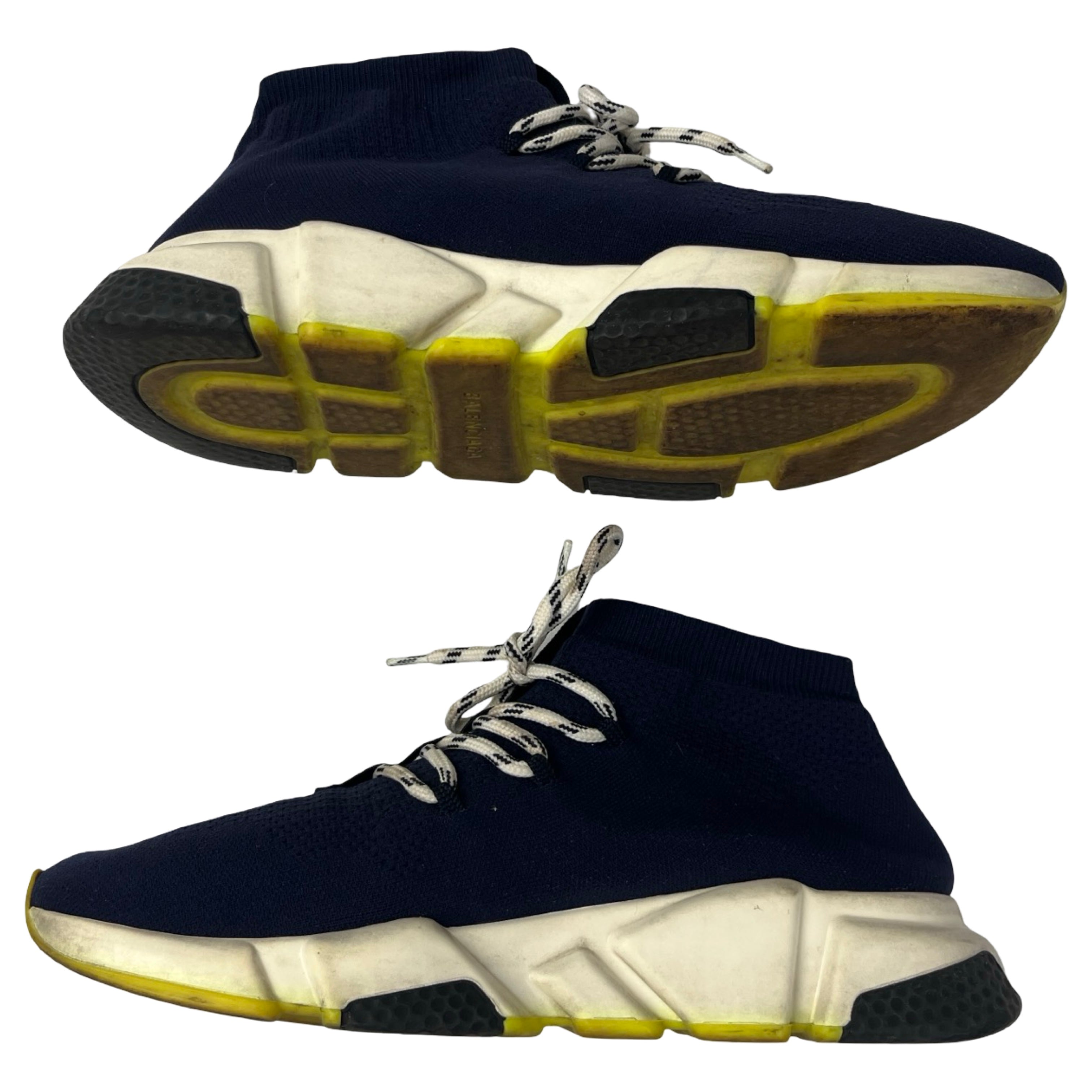 Balenciaga Speed Trainer Lace Mid Blue Marine (Used)