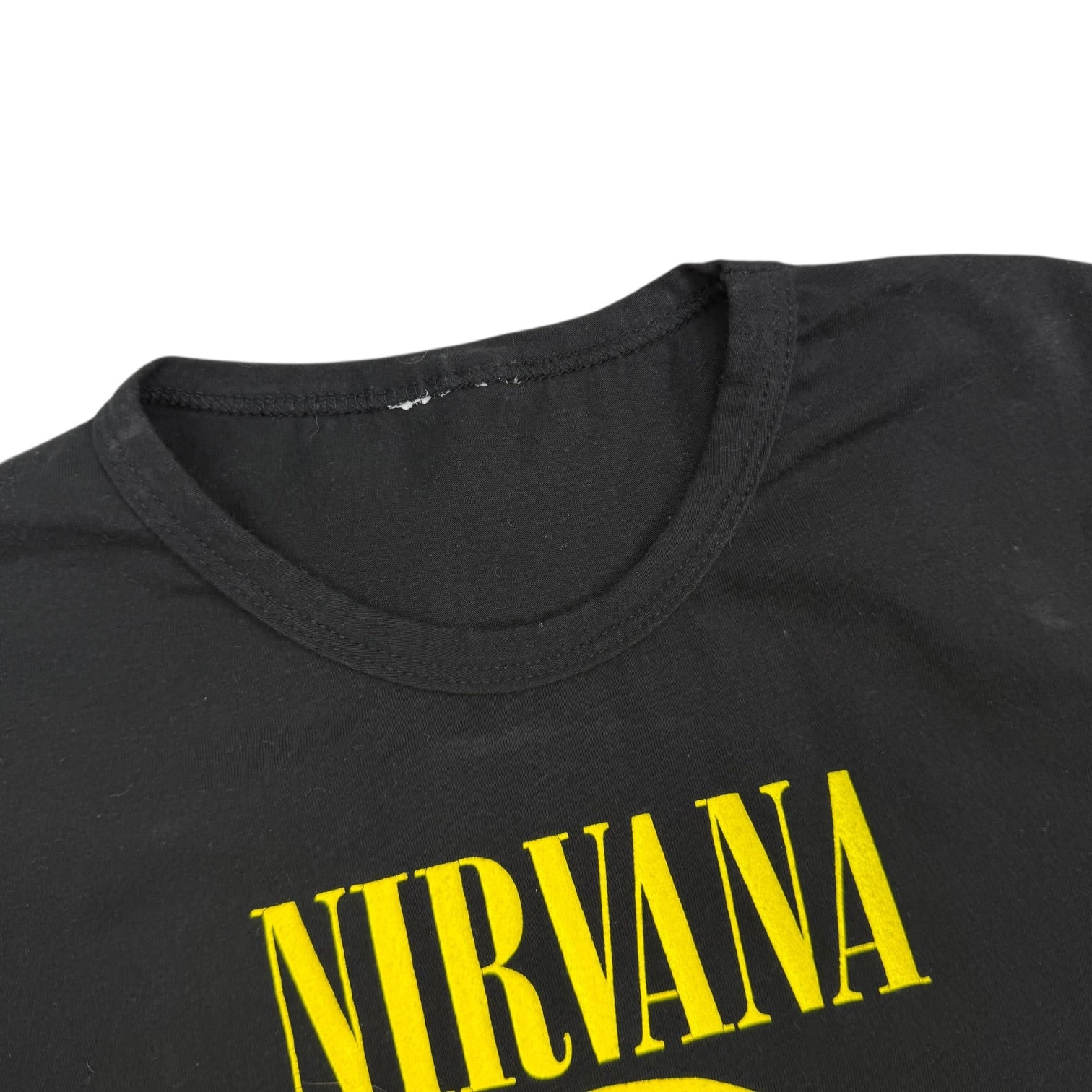 (W) 1992 Nirvana Ringer Baby Tee Black