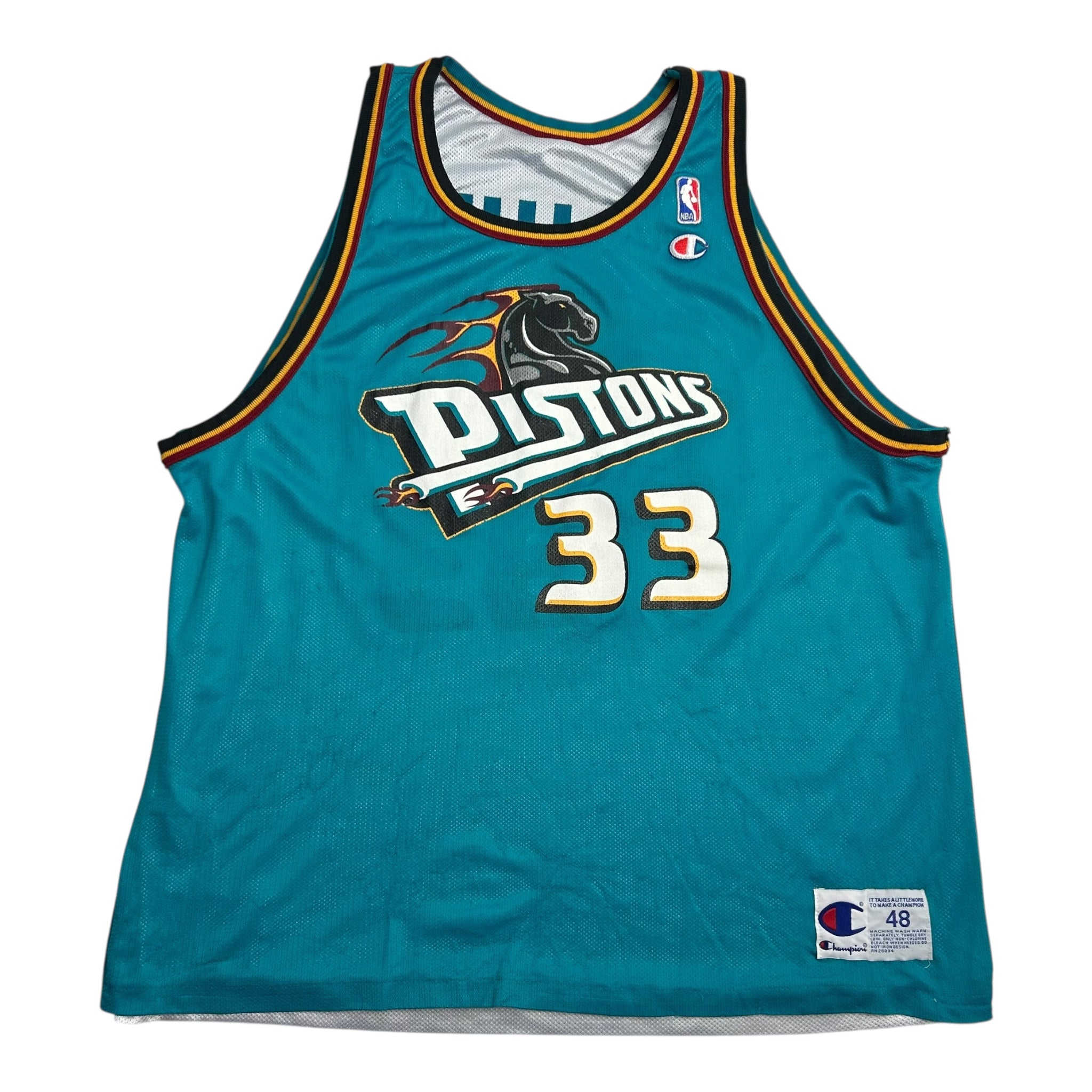 Vintage Reversible Detroit Pistons Grant Hill Basketball Jersey