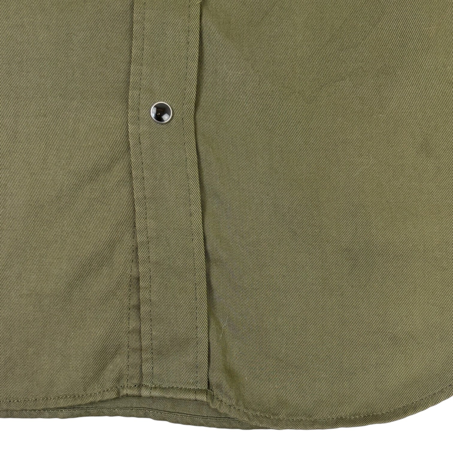 Saint Laurent Button Up Western Shirt Olive