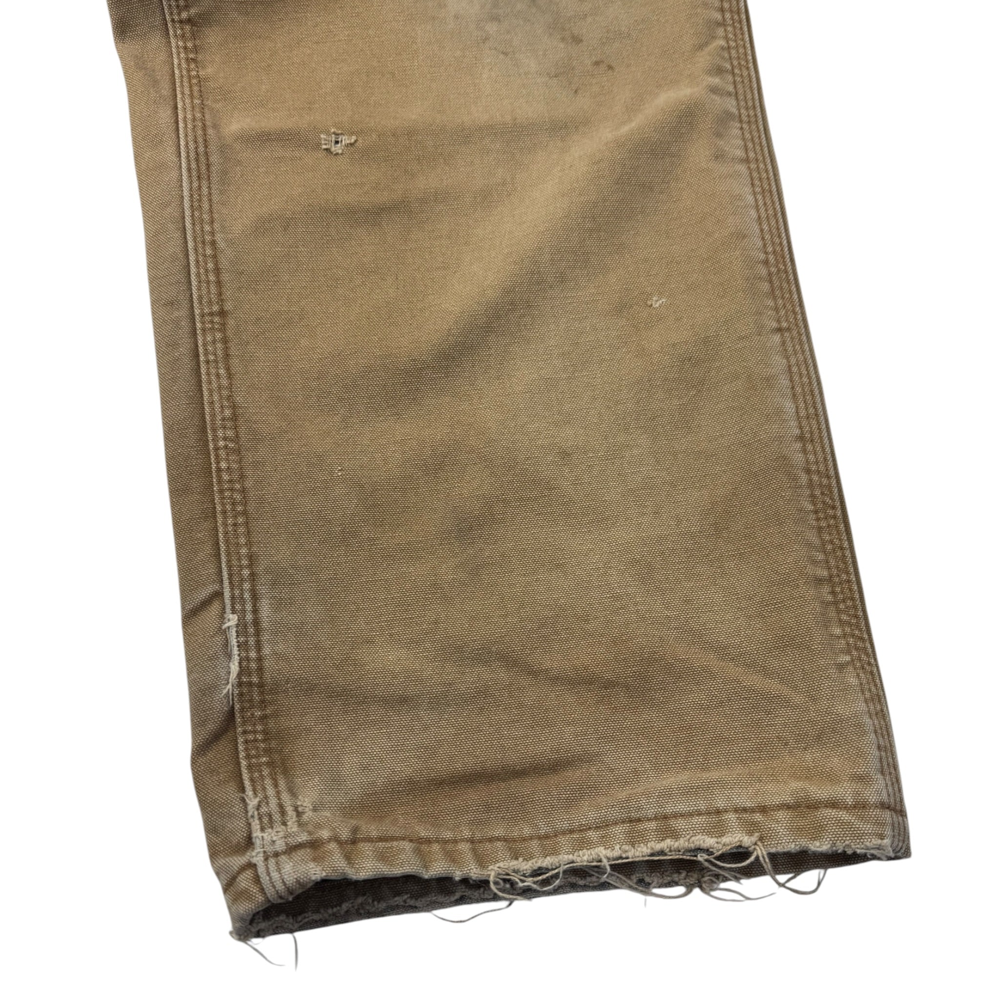 Carhartt Flannel Lined Carpenter Pant Washed Tan