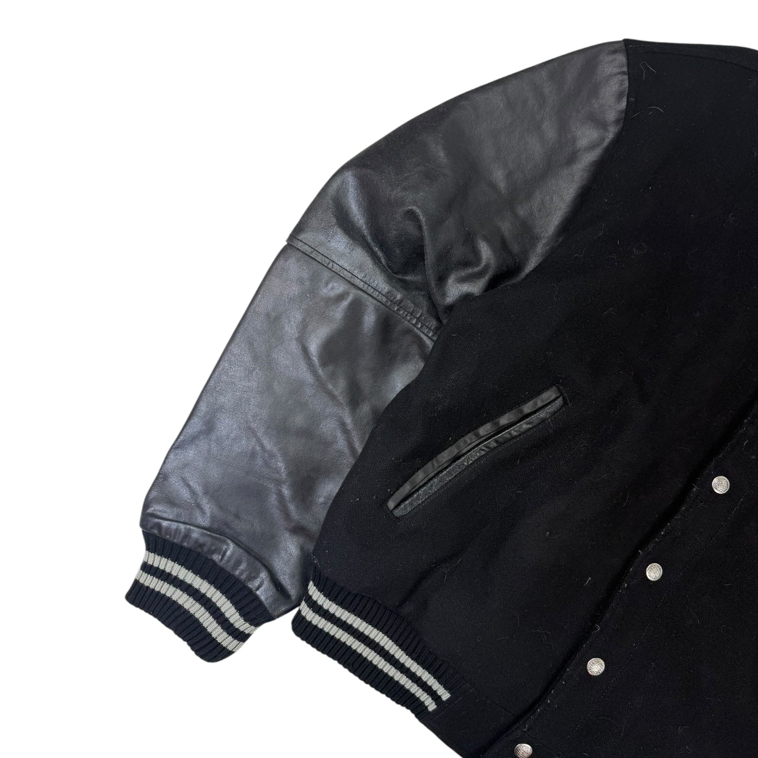 Vintage Wool & Leather Los Angeles Raiders Varsity Jacket Black