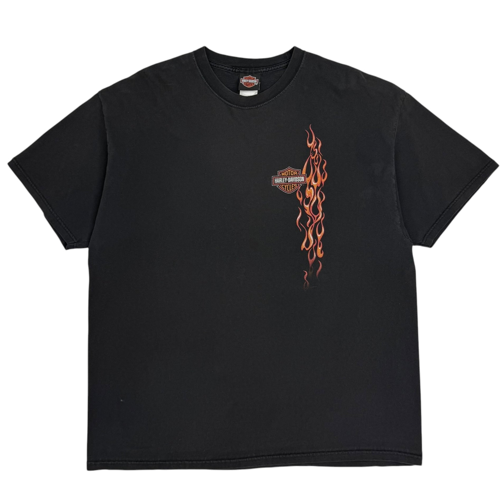 Vintage Harley Davidson Maui Hawaii Flame Eagle Tee Black