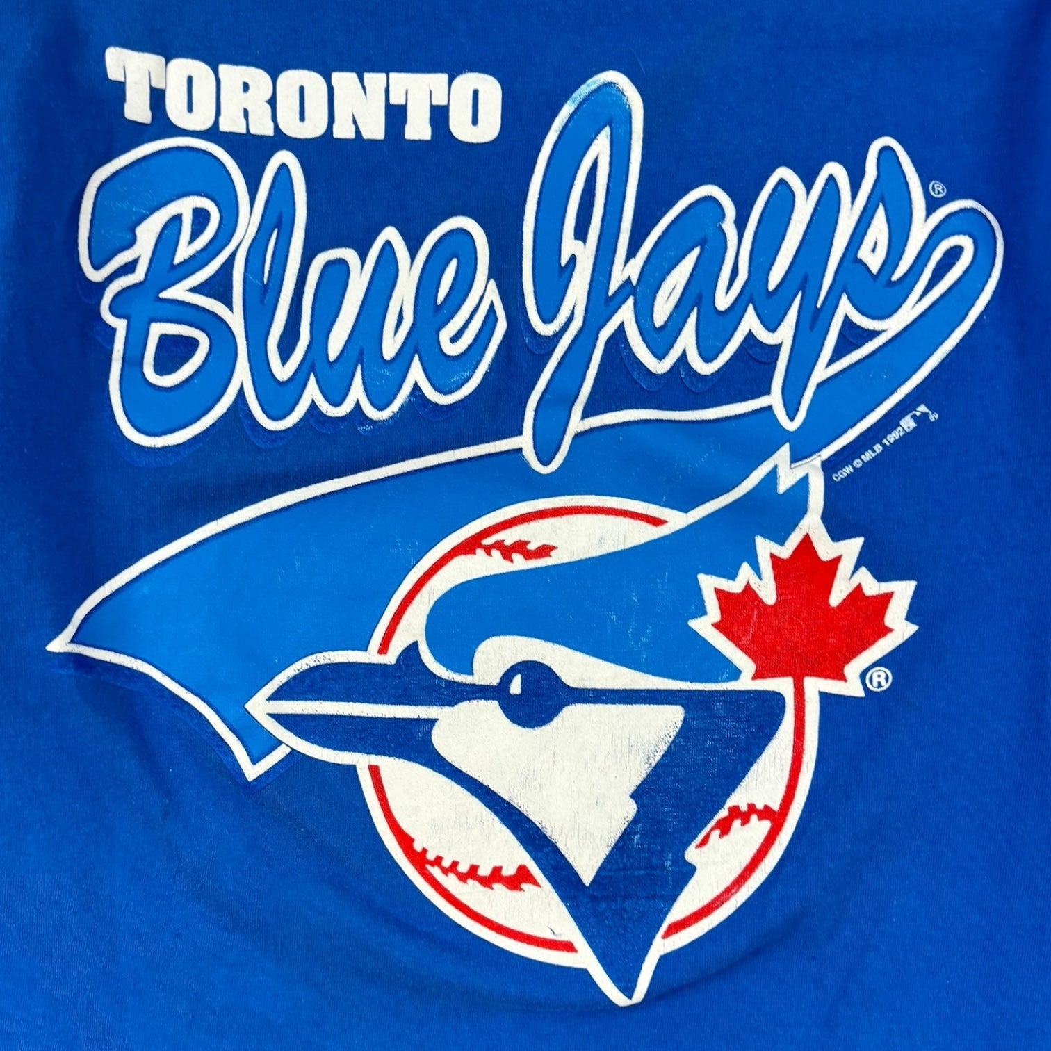 Vintage 1992 Toronto Blue Jays Two-Tone T-Shirt Blue