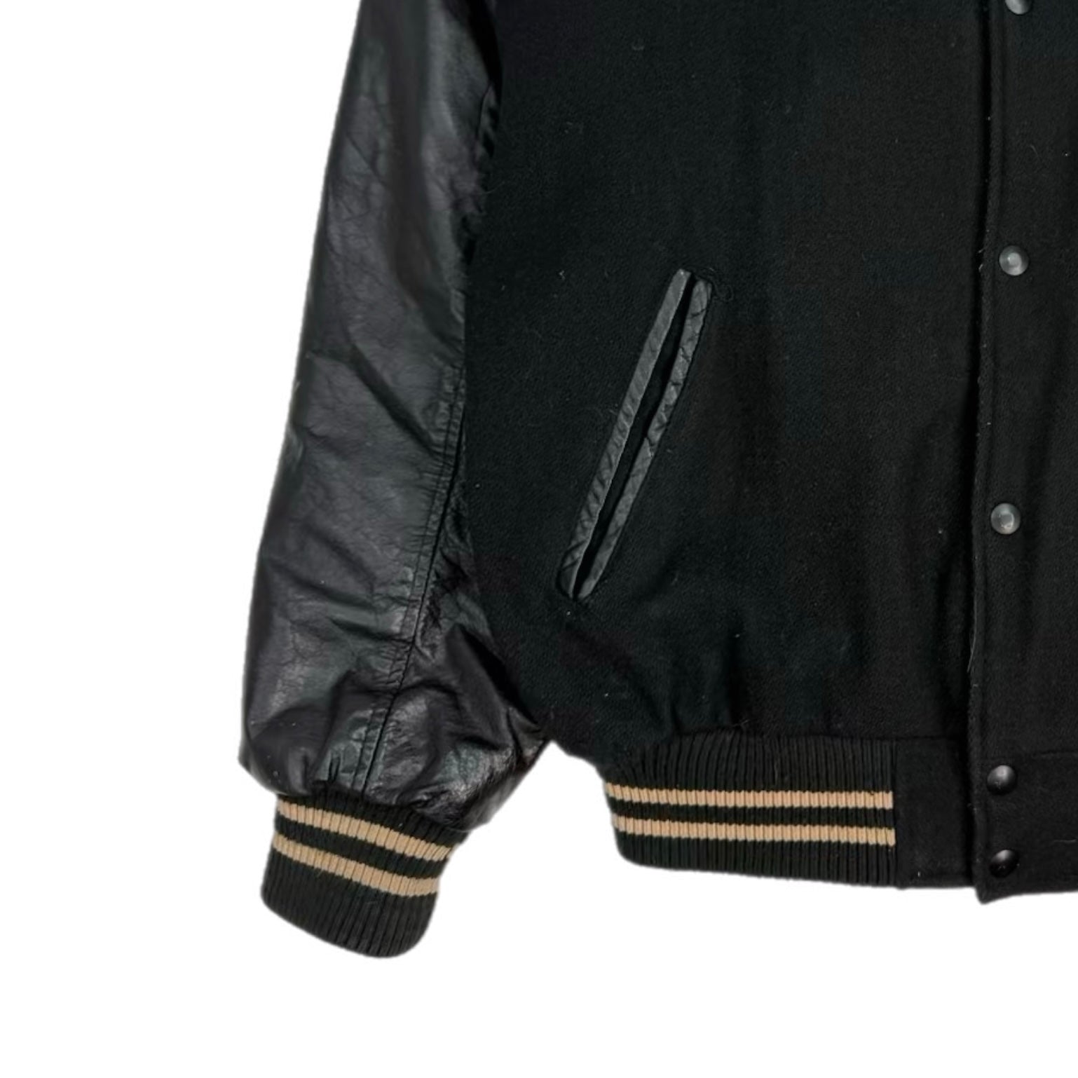 1990 Looney Tunes Taz Varsity Jacket Black