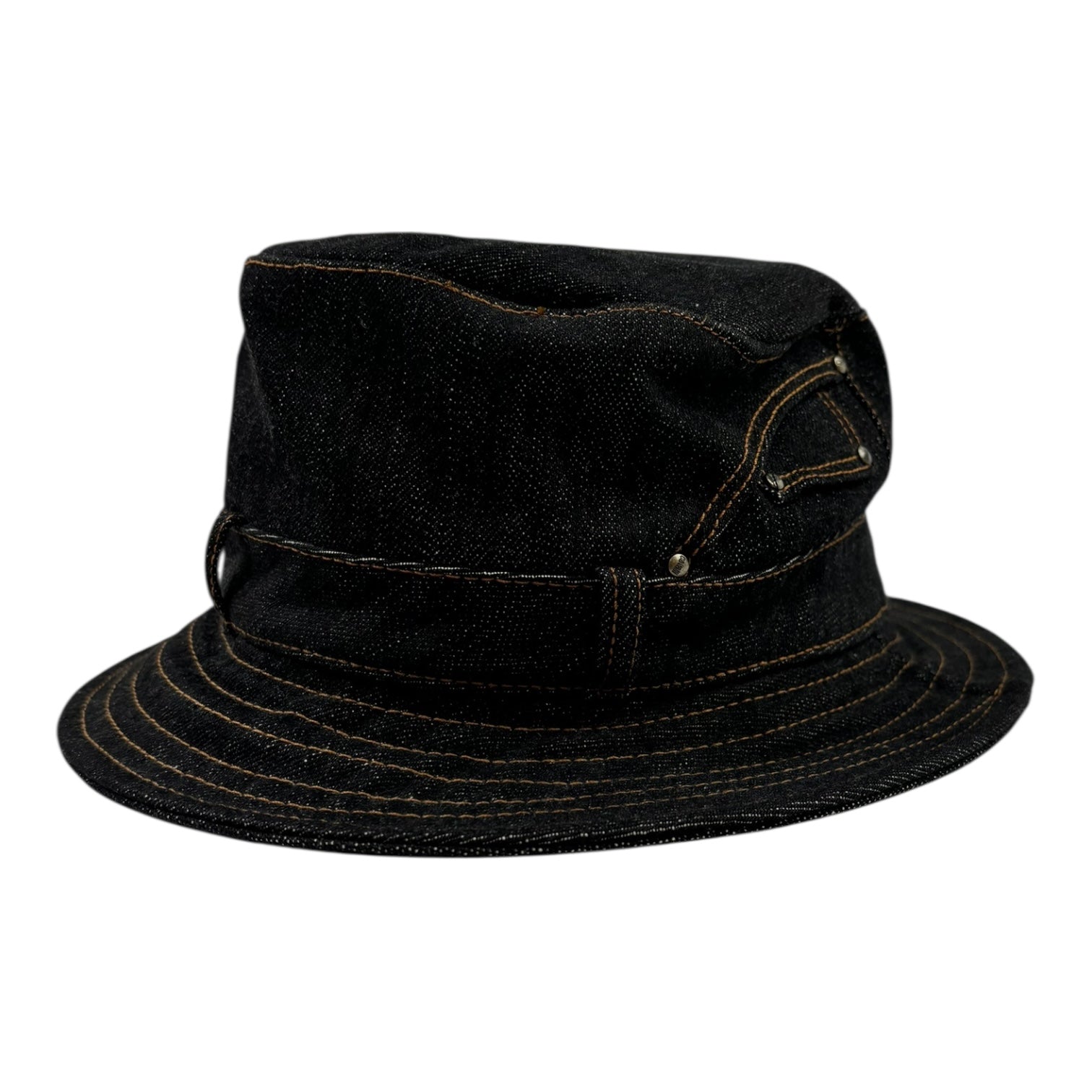 Vintage Just Cavalli Denim Bucket Hat Dark Wash
