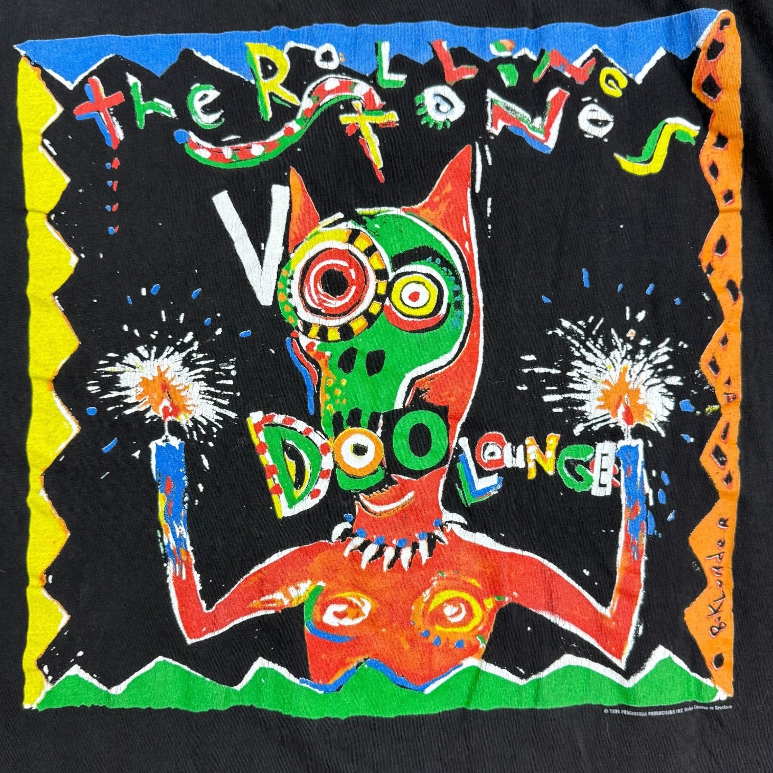 1994 Rolling Stones Voodoo Lounge Tee Black