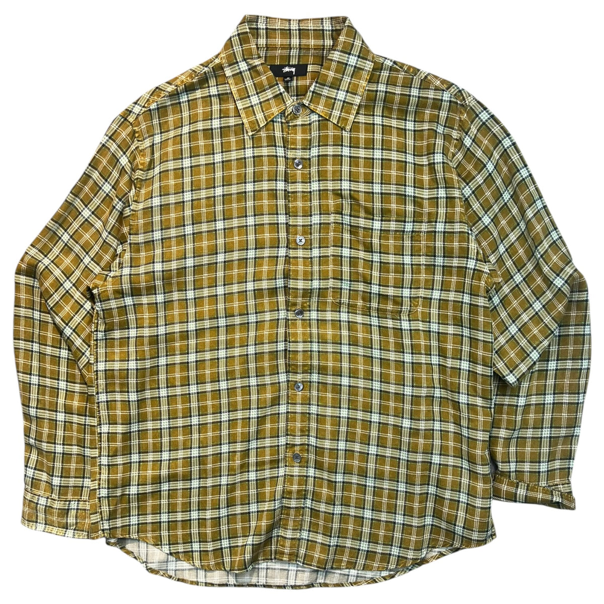 Stussy Matthew Printed Plaid Shirt Moss
