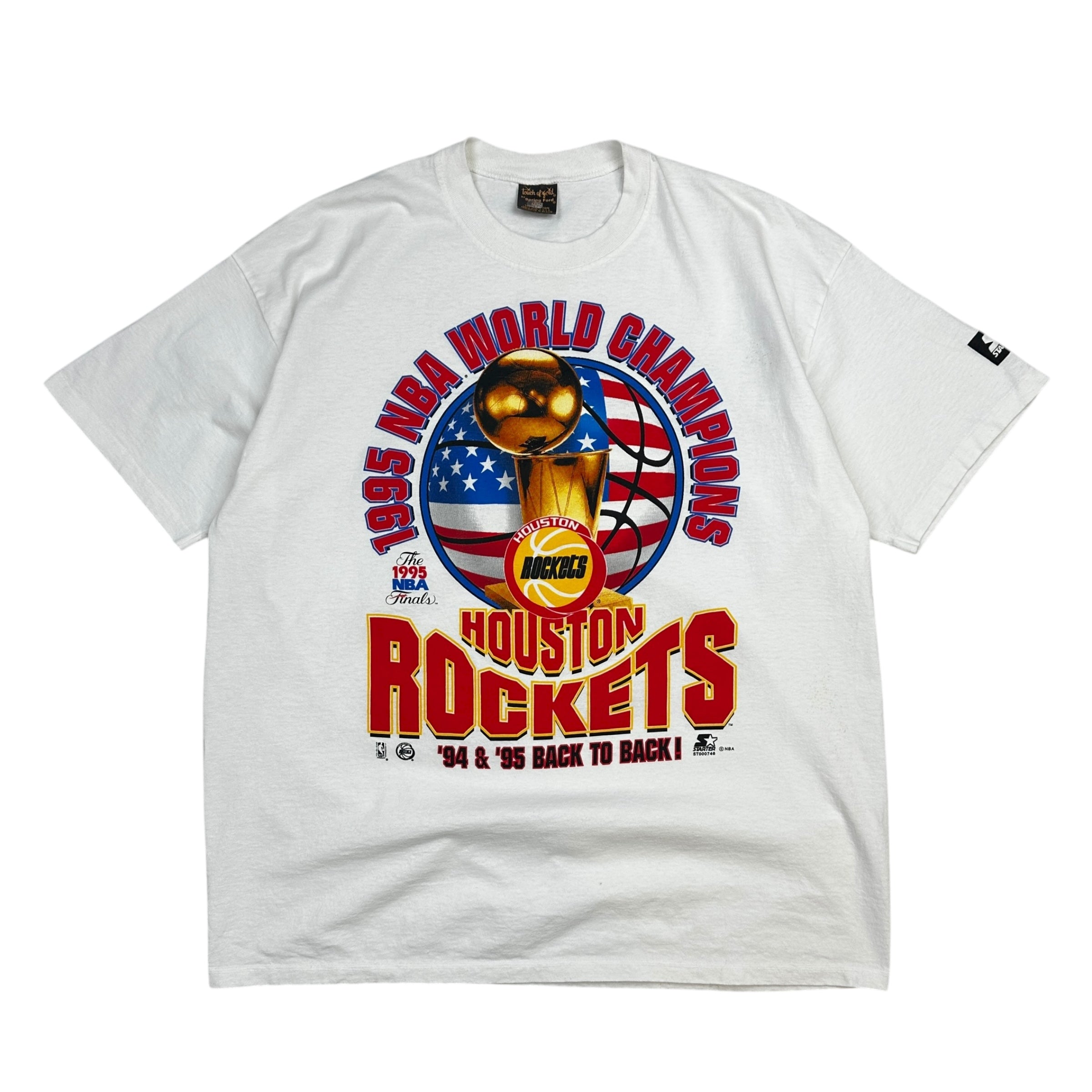 1995 Starter Houston Rockets NBA Champs Tee White
