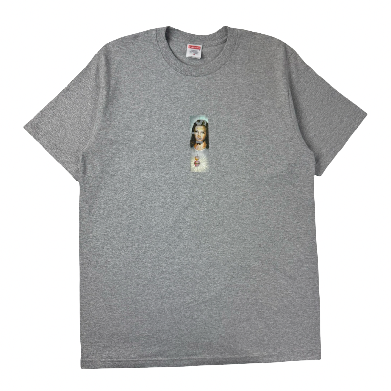 Supreme Prayer Card Box Logo Tee Heather Grey
