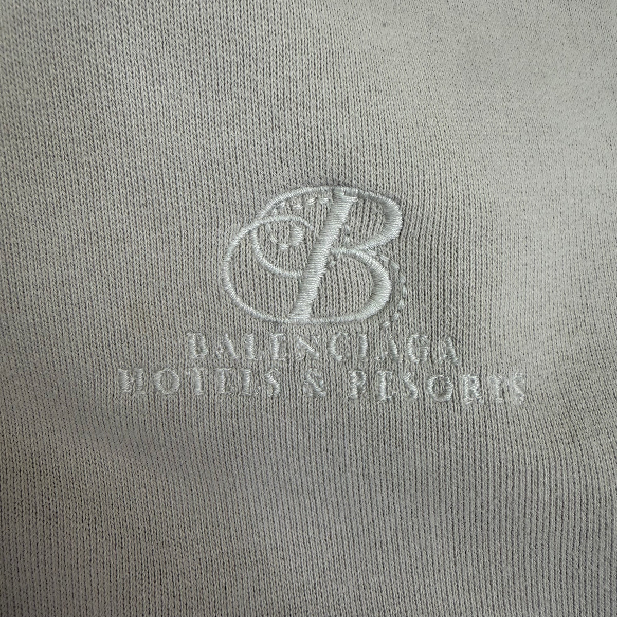 Balenciaga Hotels & Resorts Oversized Zip Up Hoodie Beige