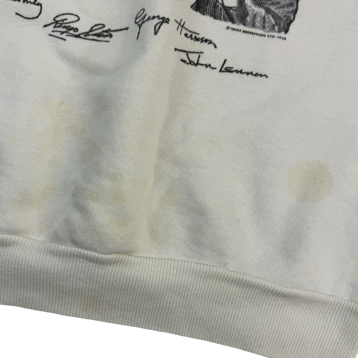 1983 The Beatles Portrait Crewneck Sweatshirt Cream