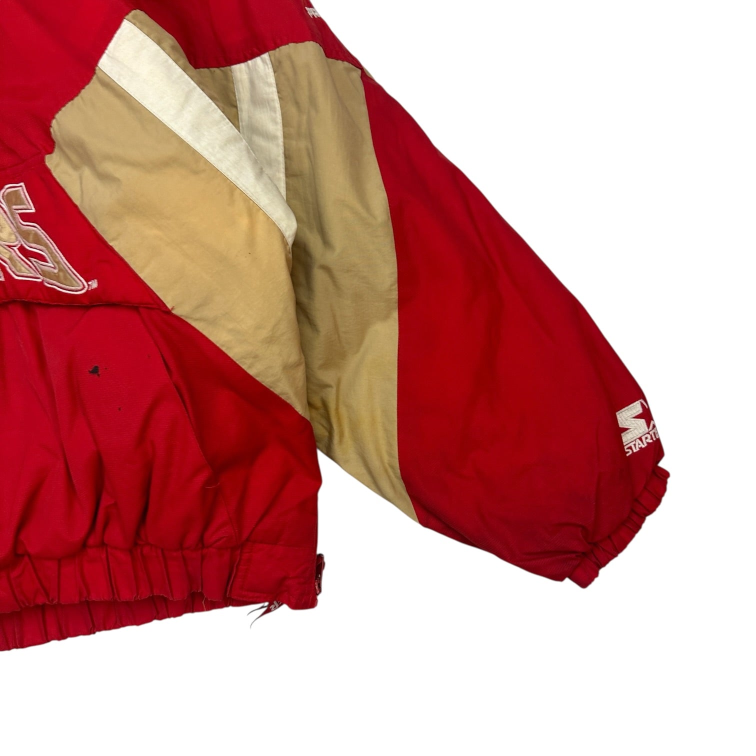 Vintage Starter San Francisco 49ers Pull Over Jacket Red