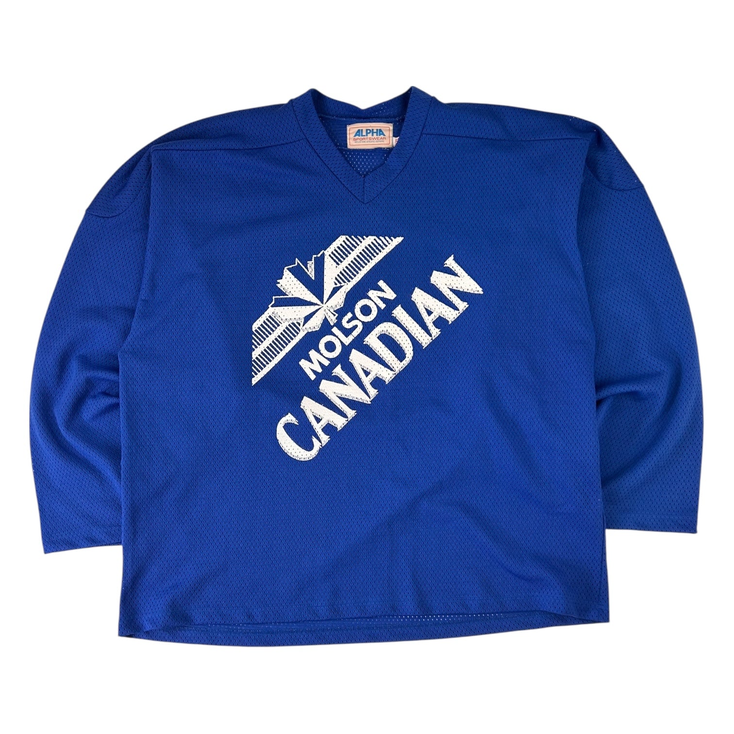 Vintage Molson Canadian Hockey Jersey Blue