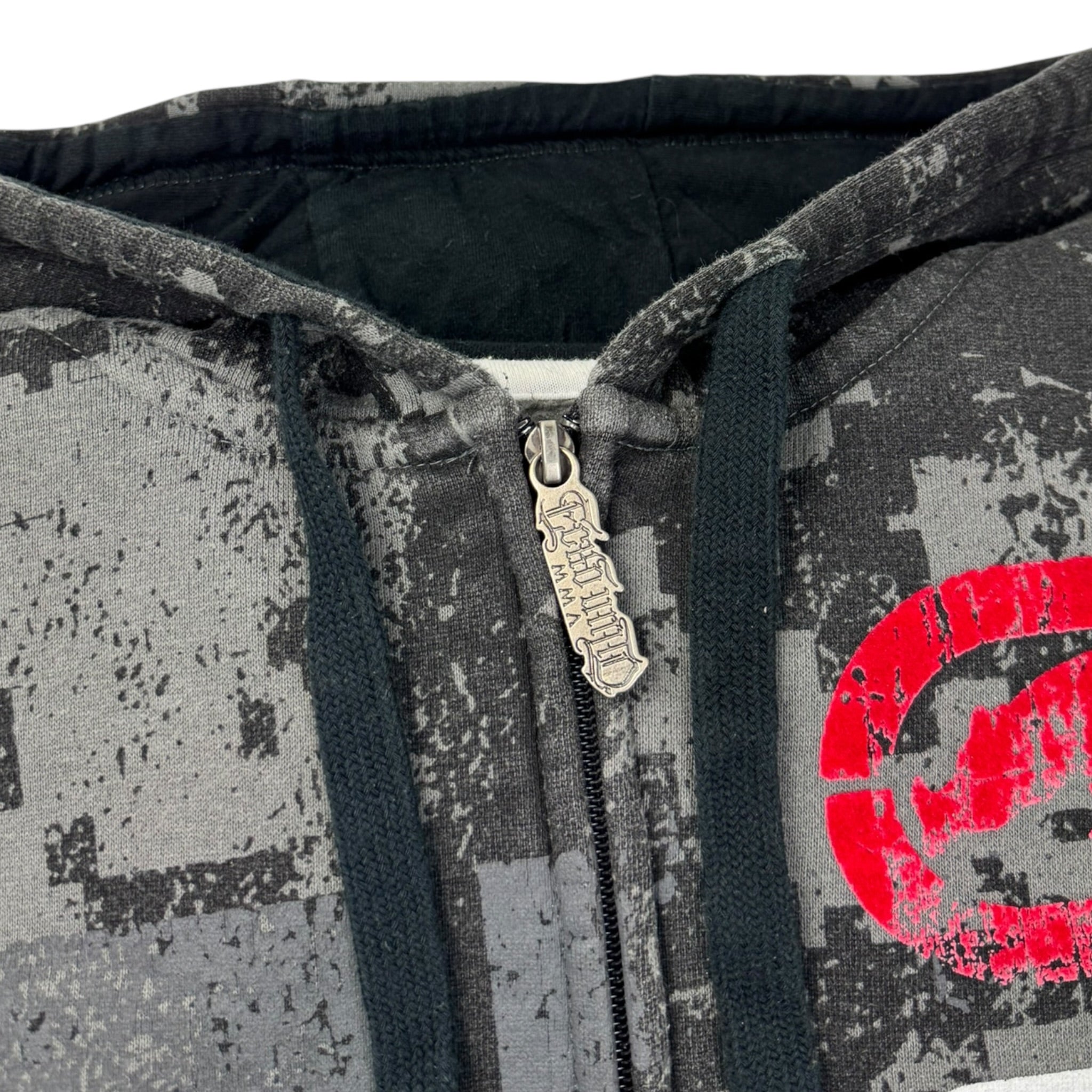 Vintage Eckō Unltd. Digi Camo Cyber Hoodie Grey