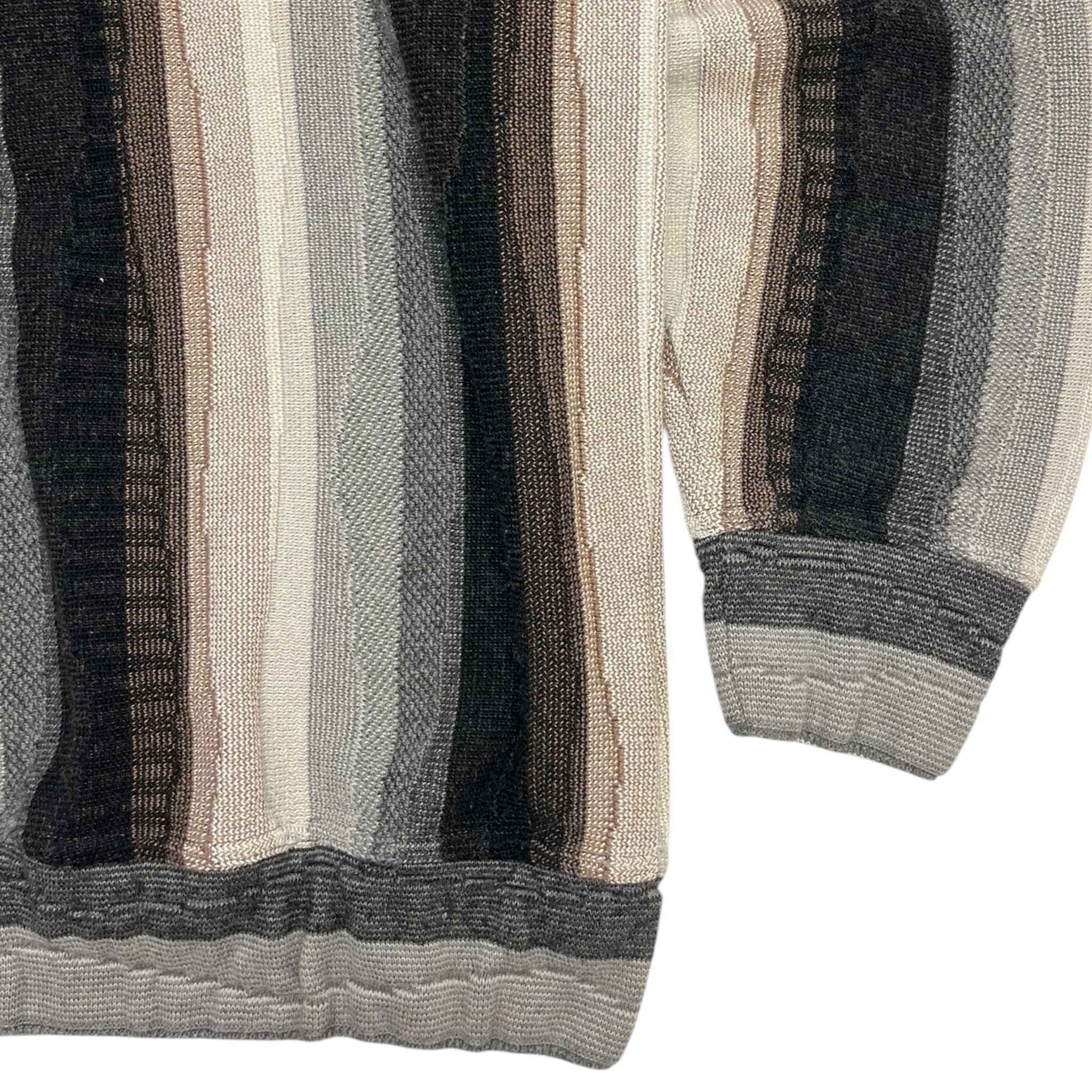 Vintage Tosani Vertical Pattern Knit Mocha/Grey
