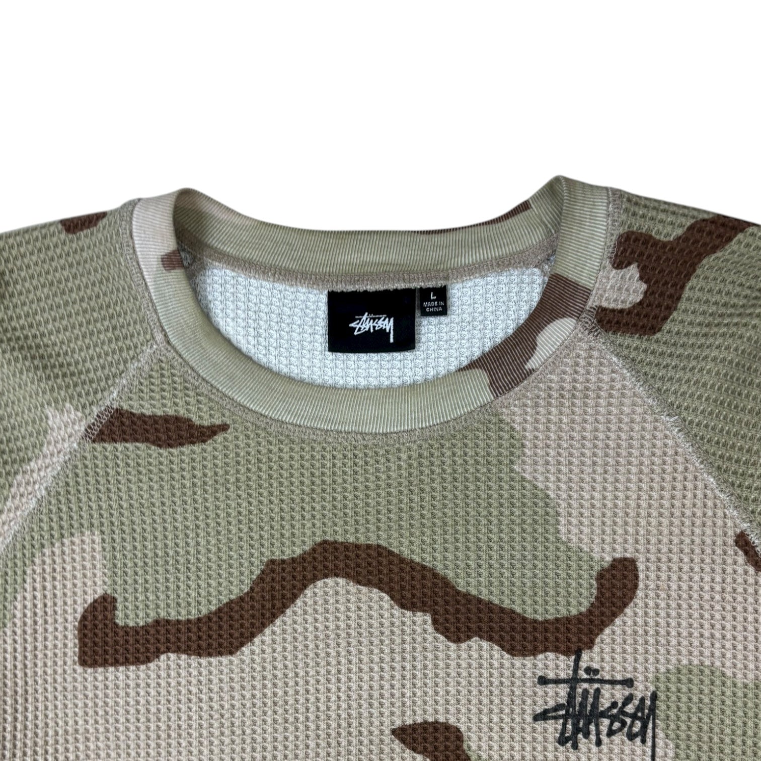 Stussy Raglan Thermal Sand Camo