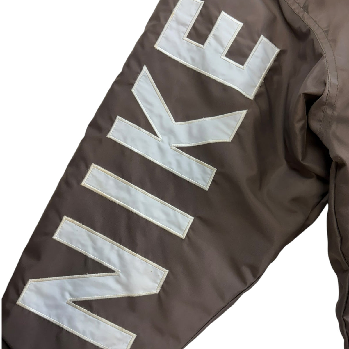 Vintage Nike Reversible Block Letter Parka Taupe/Black