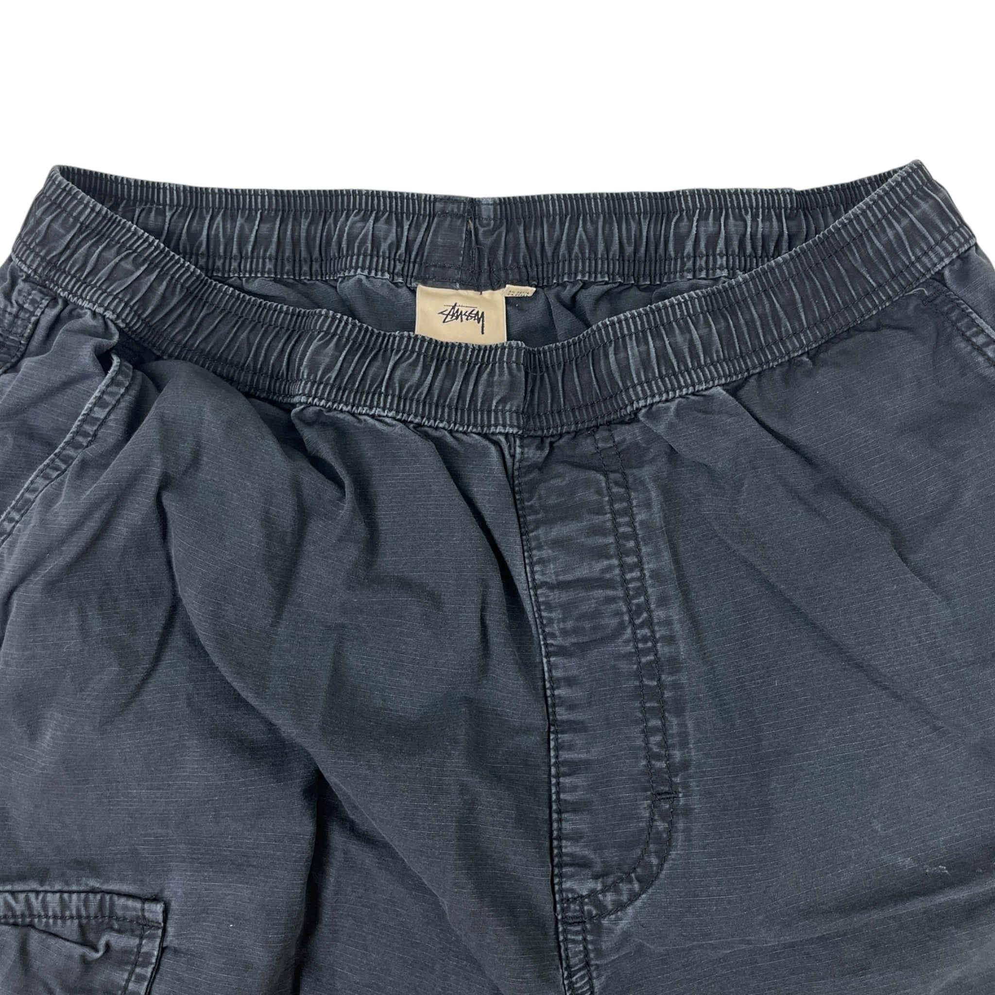 Stussy Ripstop Cargo Beach Pants Washed Black