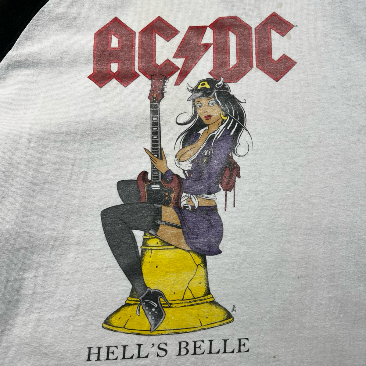 2009 AC/DC Hells Belle Raglan Baseball T-Shirt