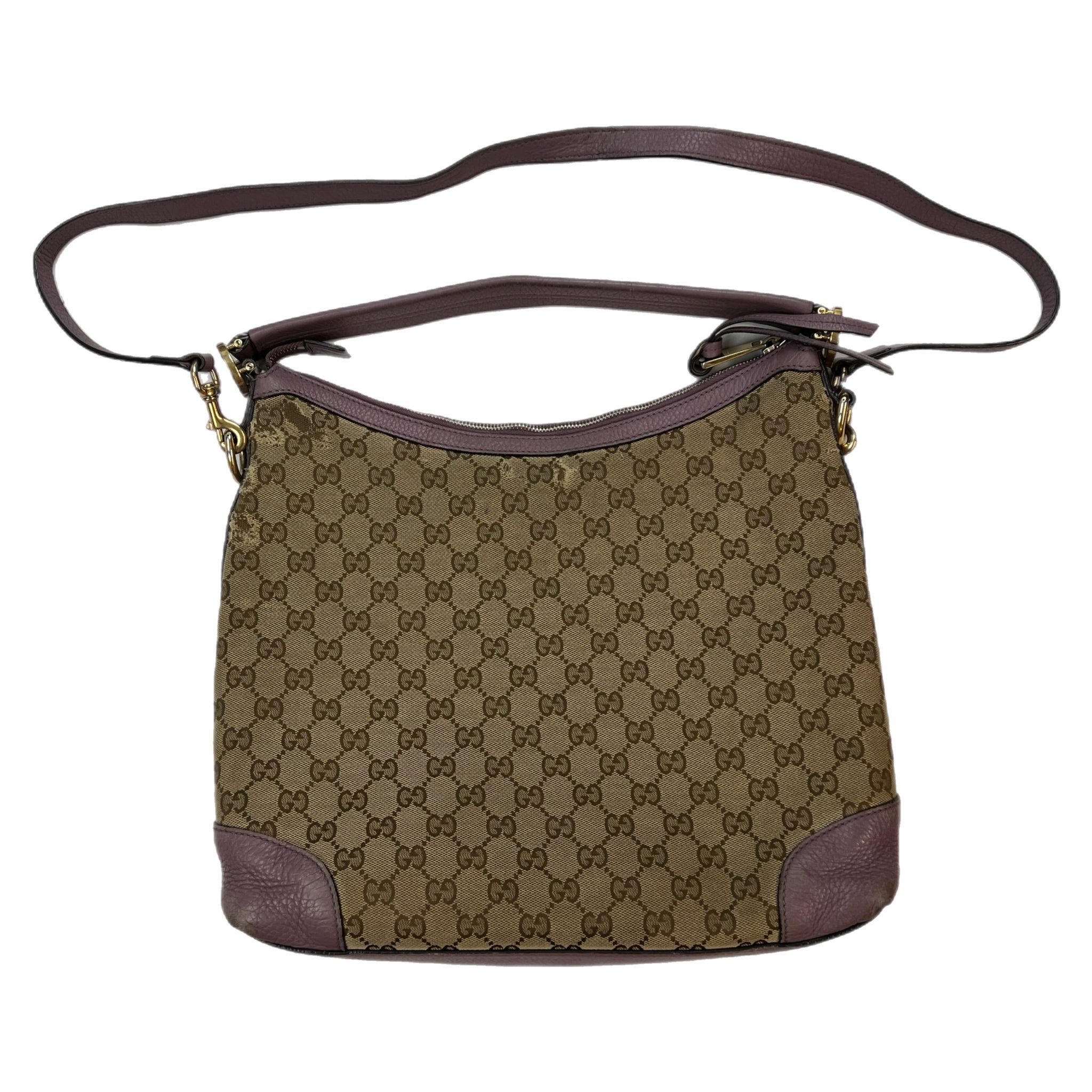 Gucci Monogram Small GG Hobo Lilac Bag