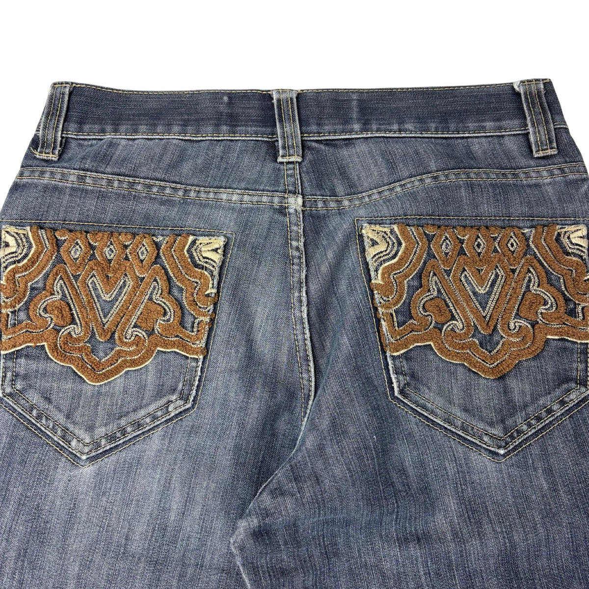 Vintage Y2K Avirex Embroidered Denim Bottoms Dark Navy