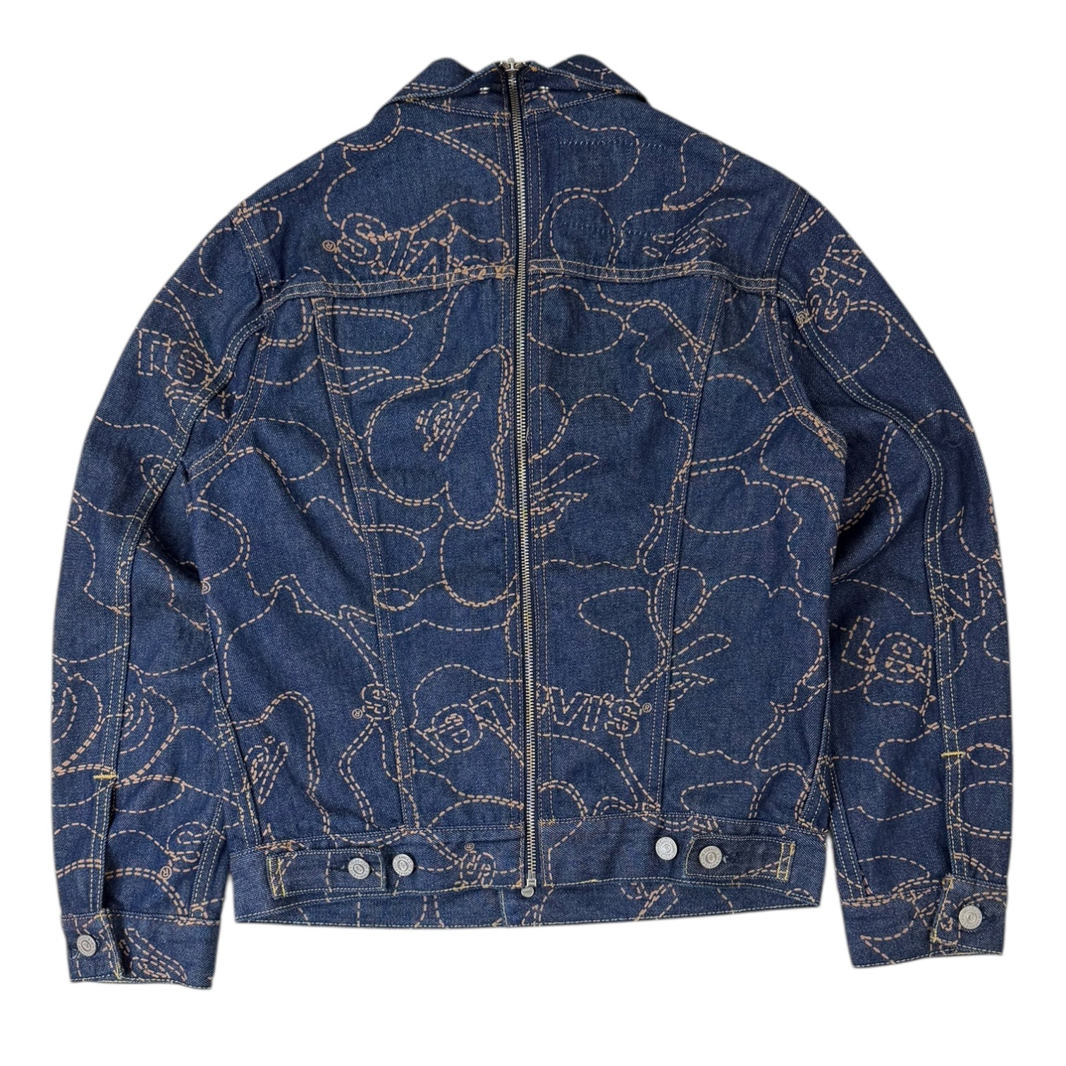 BAPE x Levi's Camo Trucker Jacket Indigo