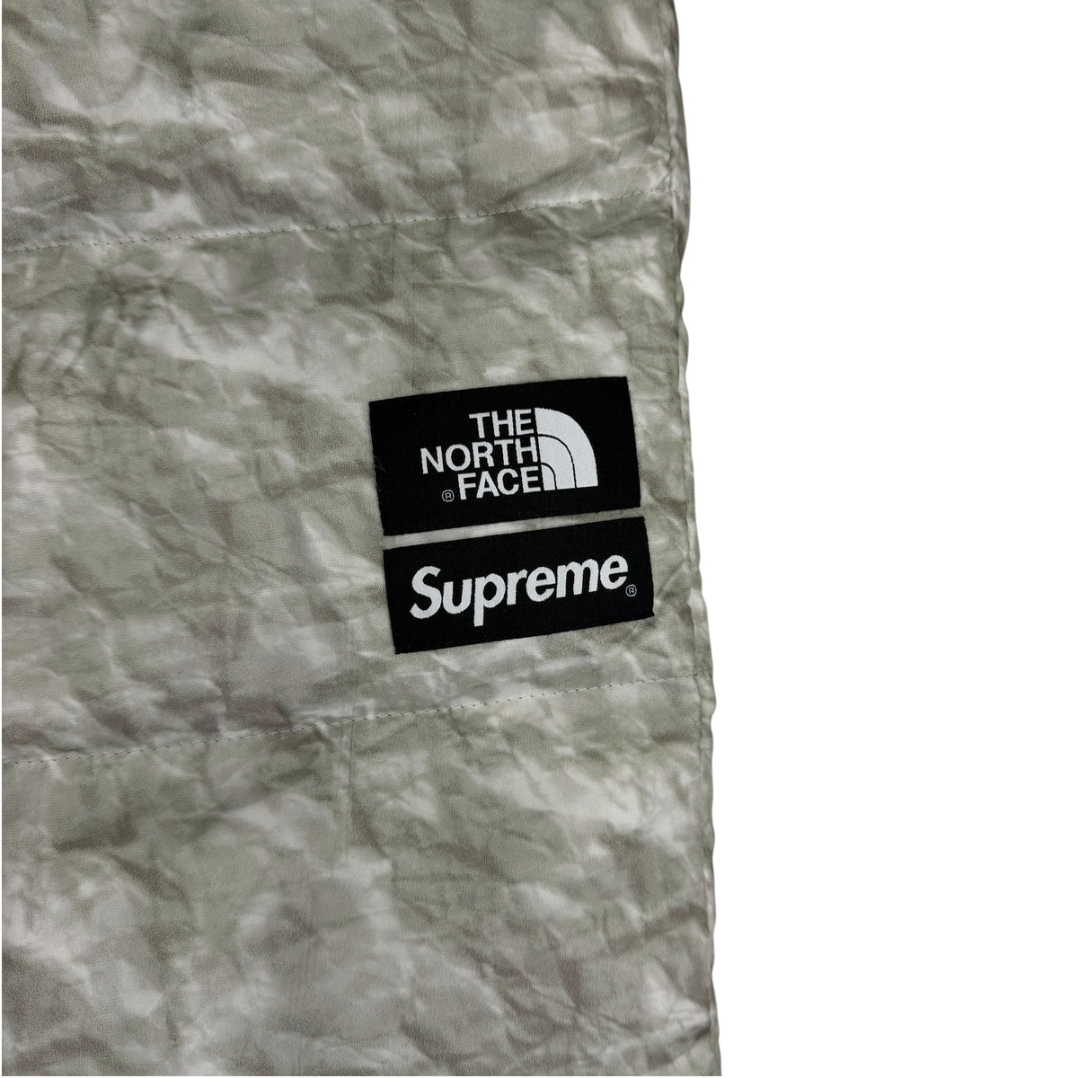 FW19 Supreme X The North Face Paper Print Nuptse Pants White
