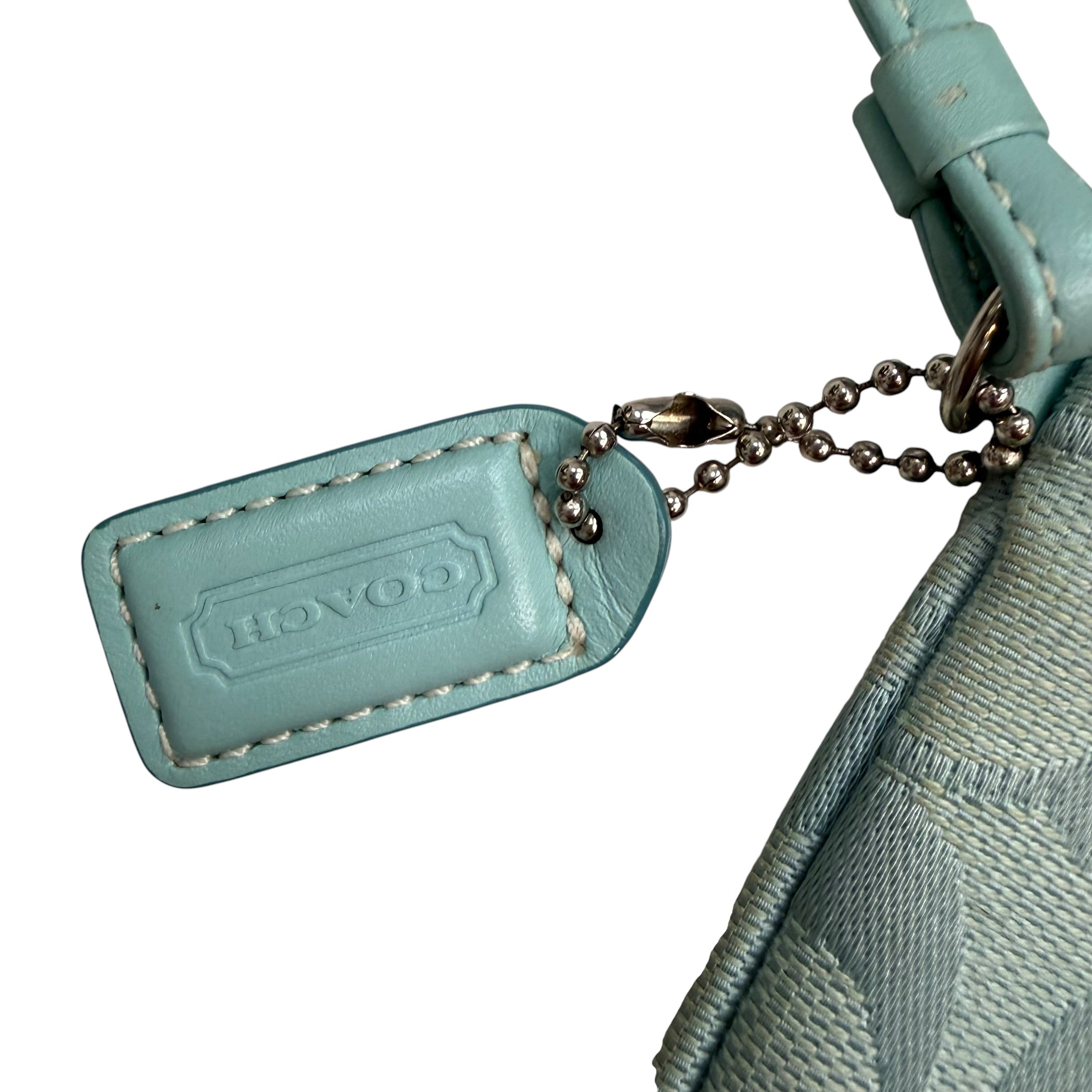 (W) Vintage Coach Coin Pouch Turquoise