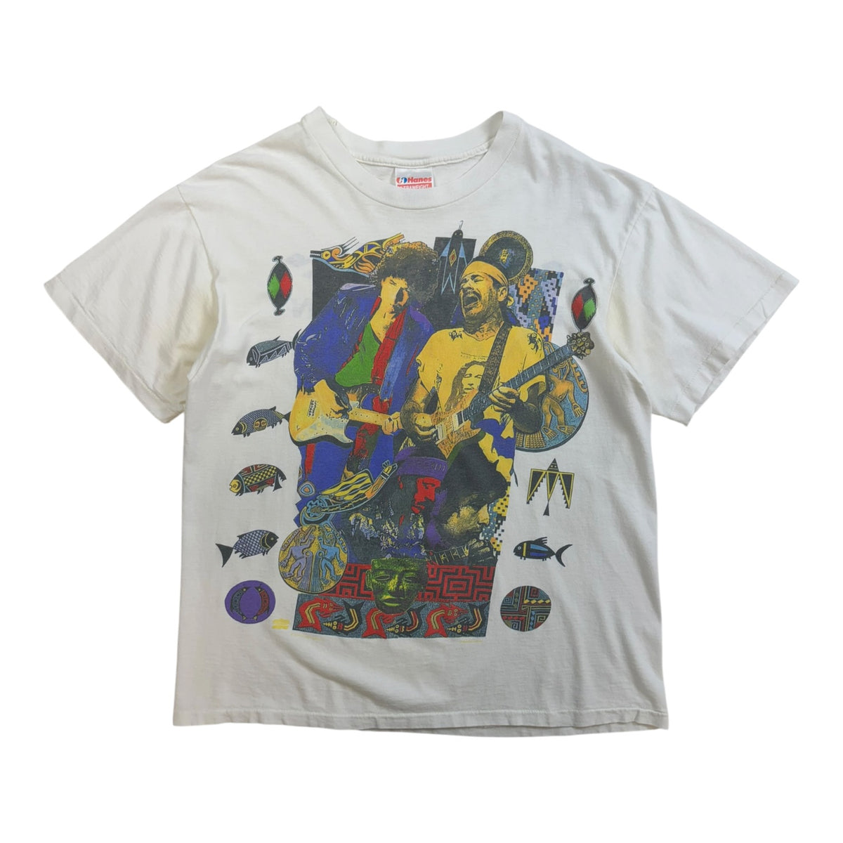 Vintage Bob Dylan 1993 Santana Tour T-Shirt White
