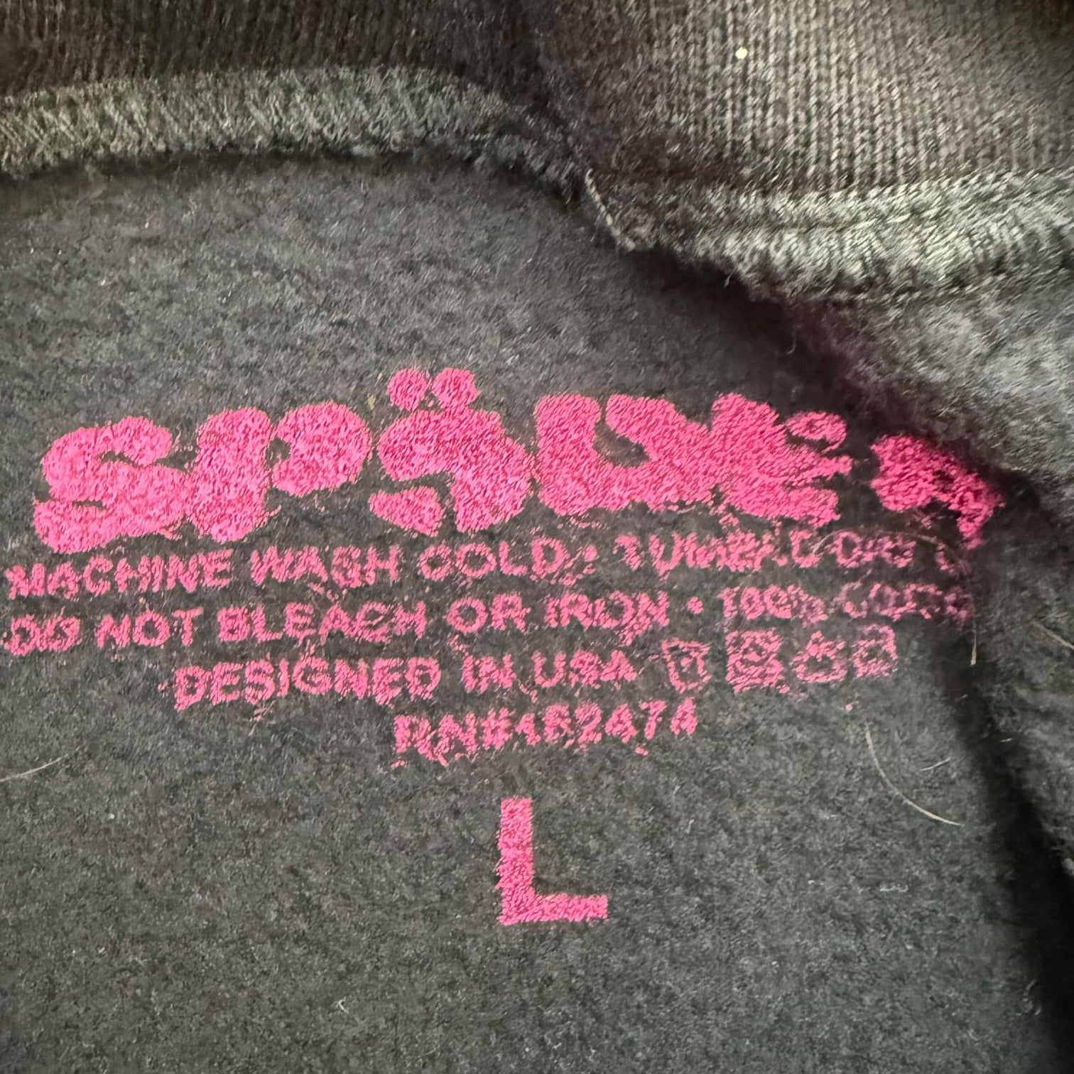 Sp5der P*NK Hoodie Black