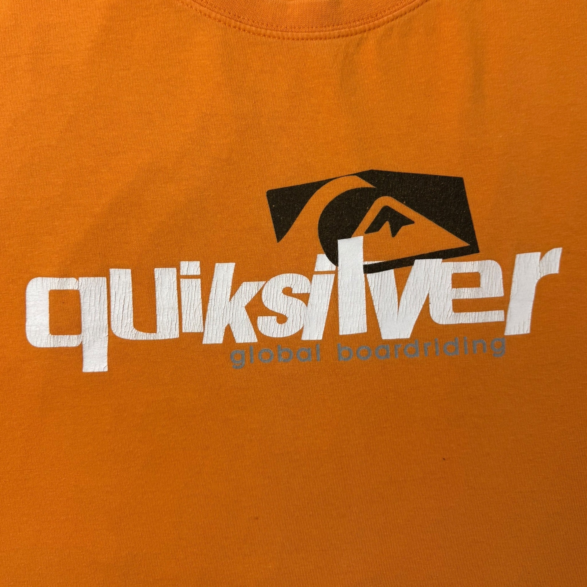 Vintage Quiksilver Center Logo T-Shirt Tangerine