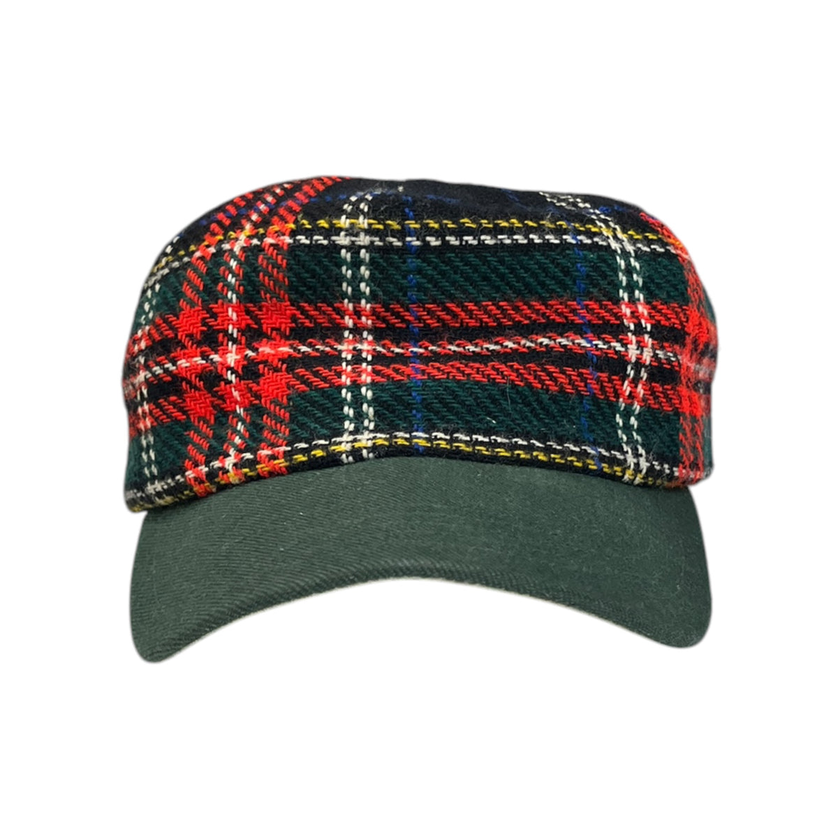 Vintage Thheme Plaid Flannel Baseball Cap